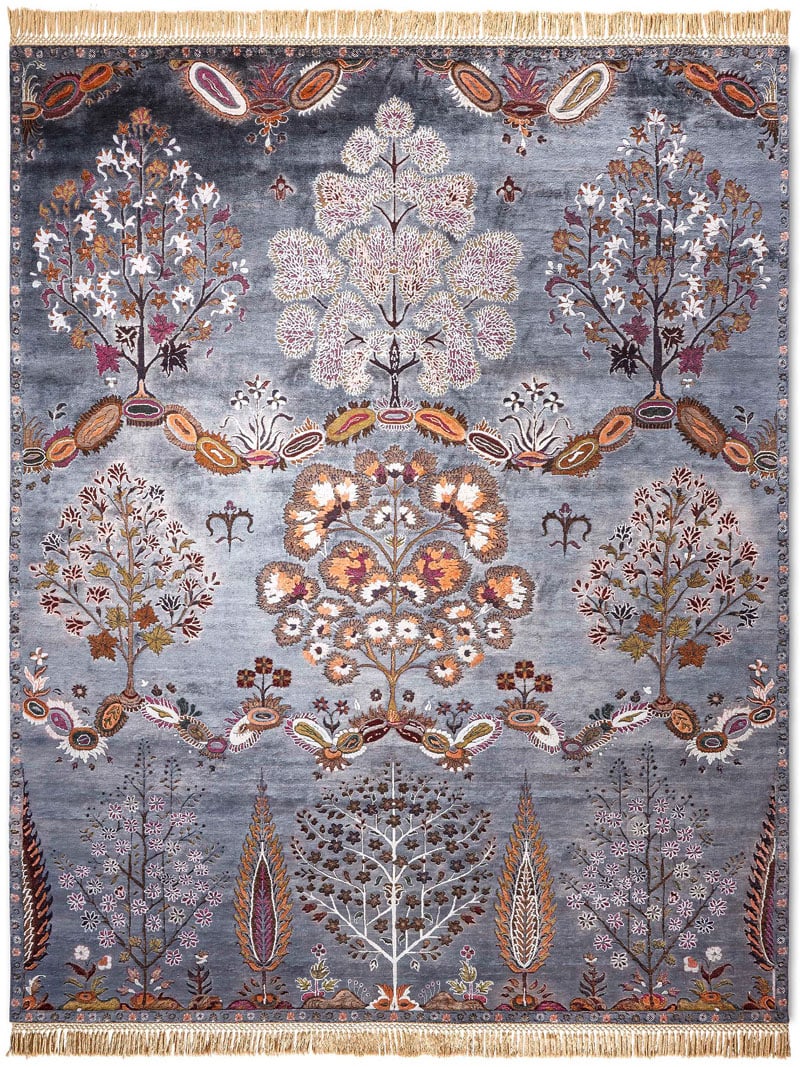 Mughal Charcoal Rug