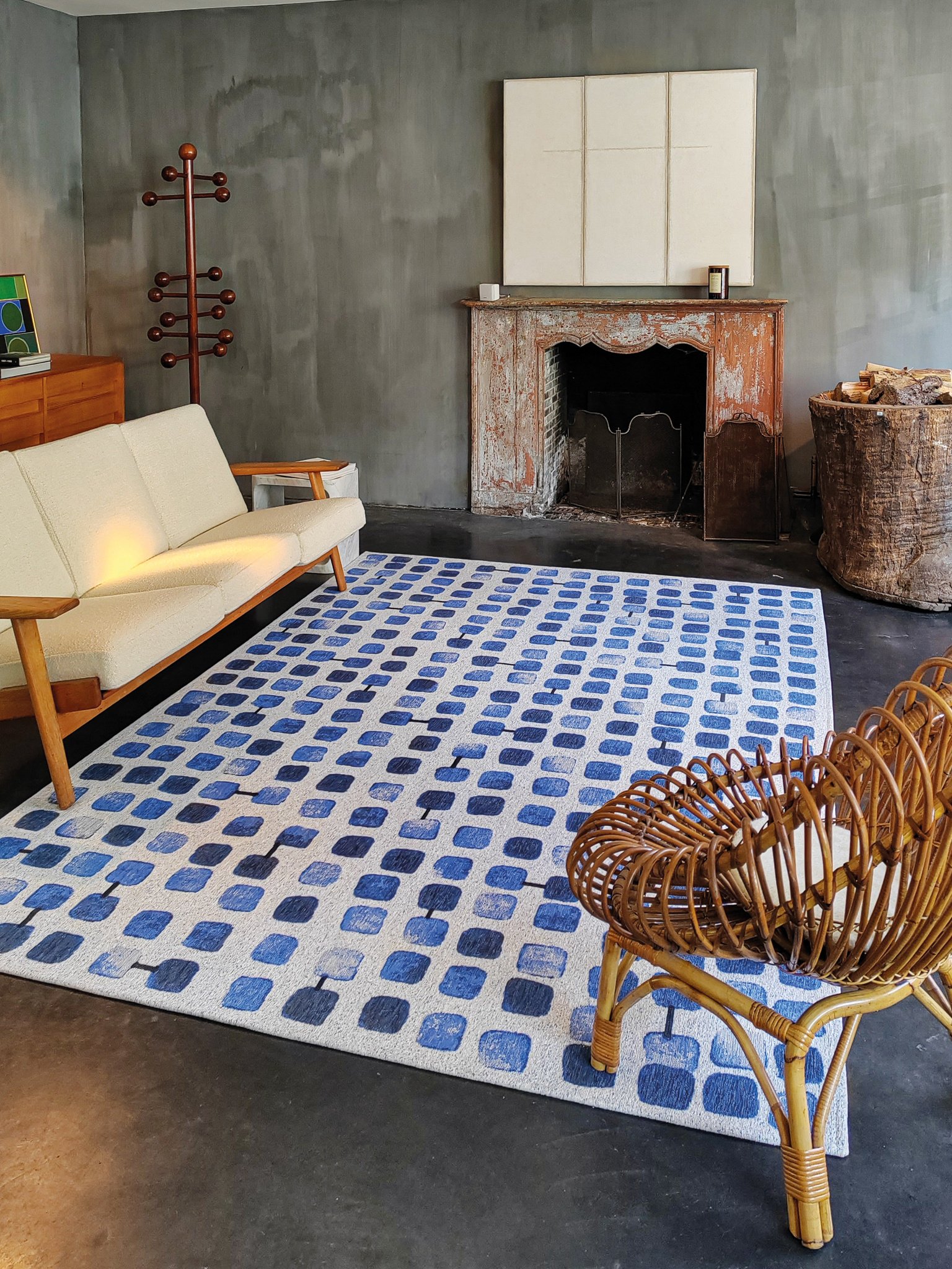 Amparo Blues Rug | Size: 80 × 150 cm