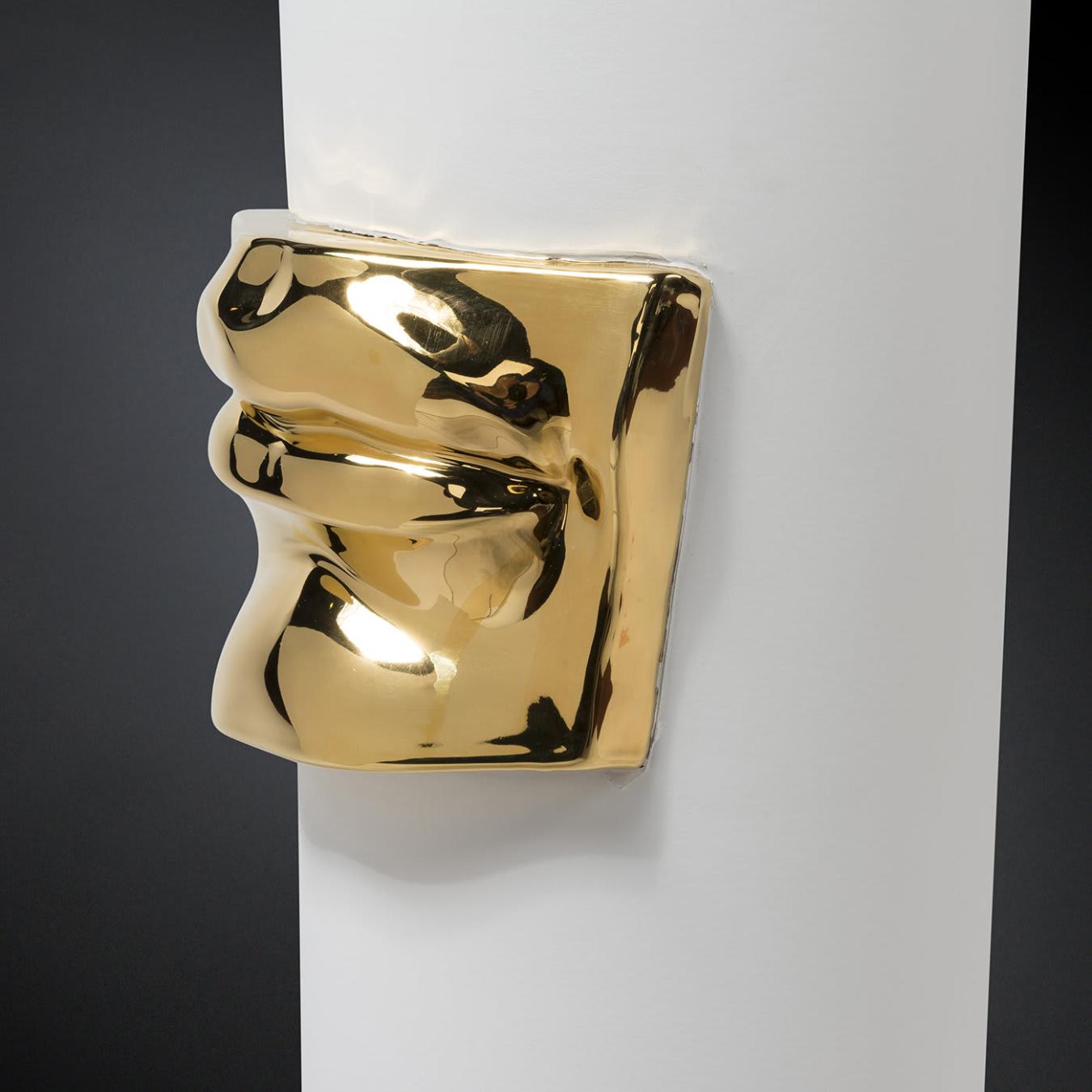 David Mouth Gold Artisan Vase