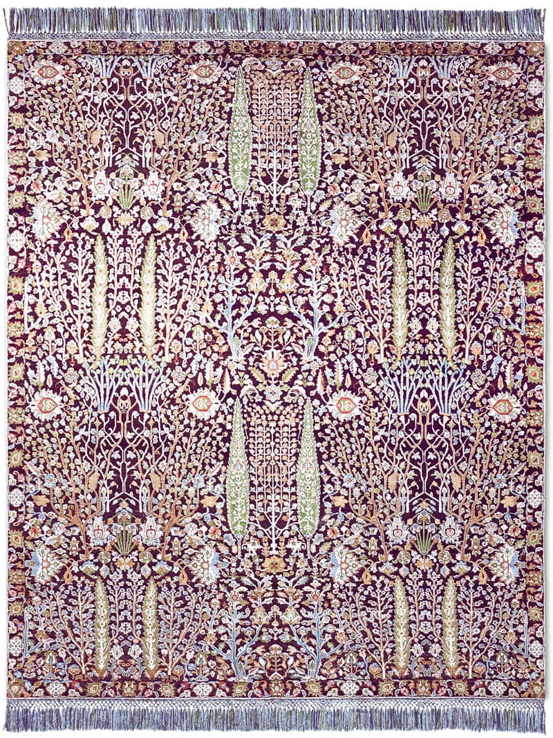 Pine Garden Purple Rug