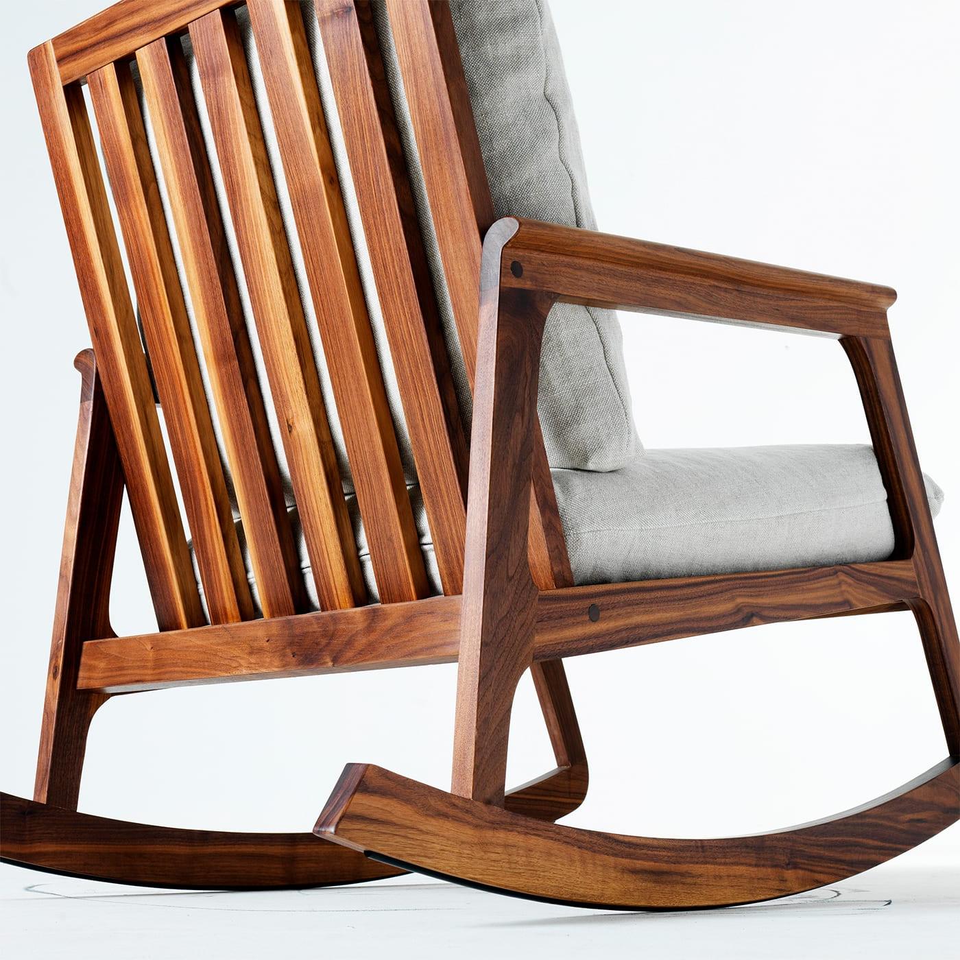 Momento Rocking Chair | Upholstery: Linen UNICO NF184 47