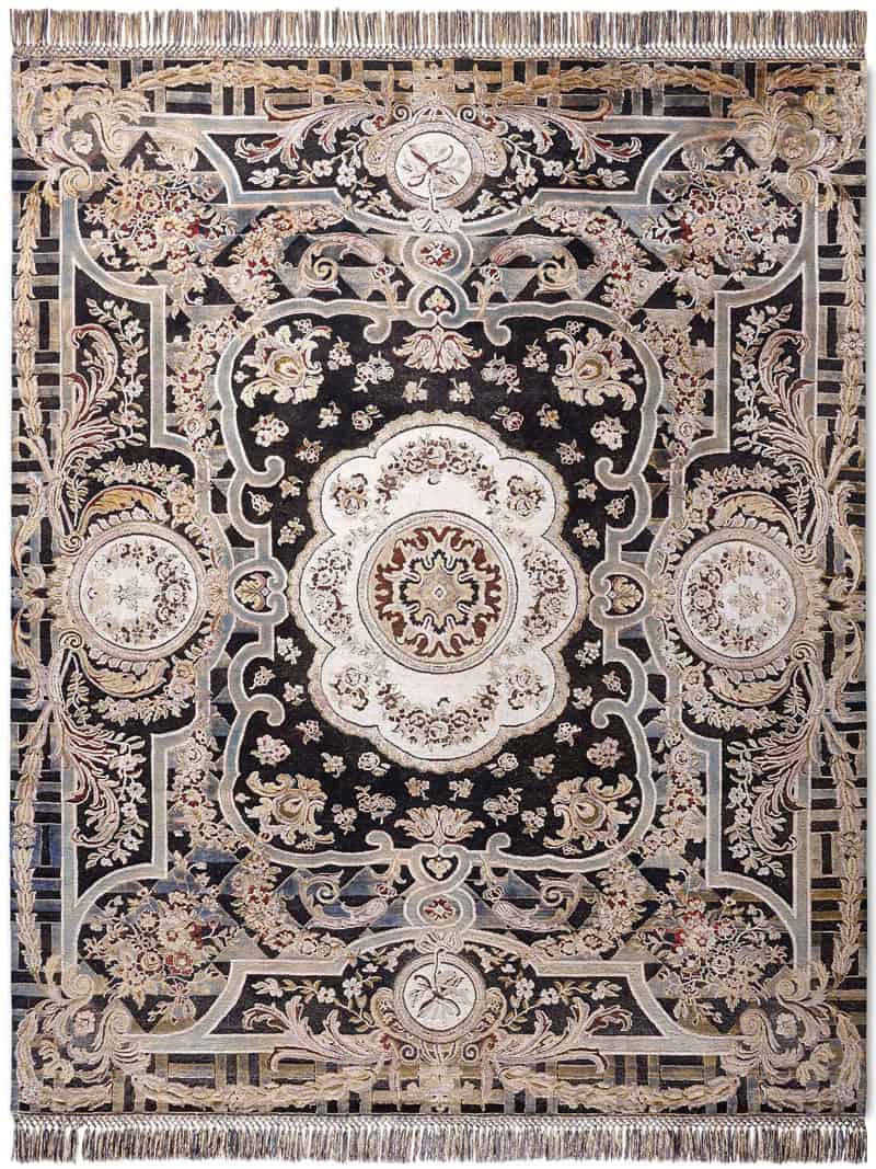 سجادة «أوبوسون» سوداء | المقاس: 183 × 274 cm