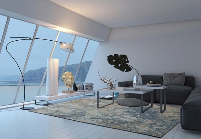 Deco Abstract Green & Blue Rug | Size: 200 × 285 cm