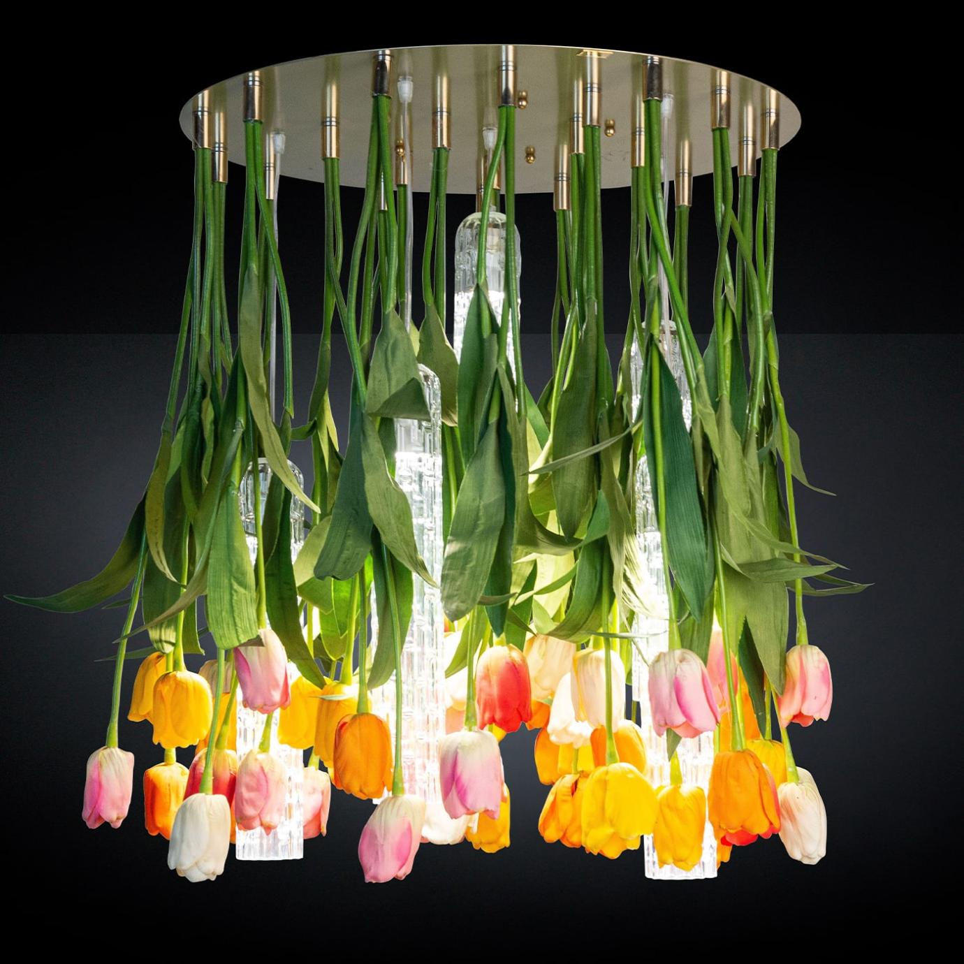 Tulip Round Italian Chandelier