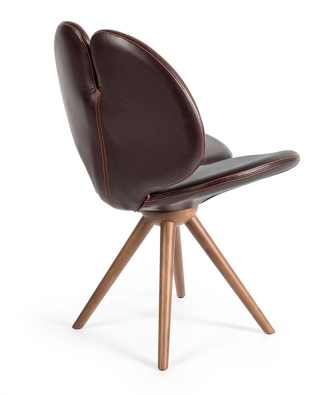 Pansè Wool and Leather Artisan Chair