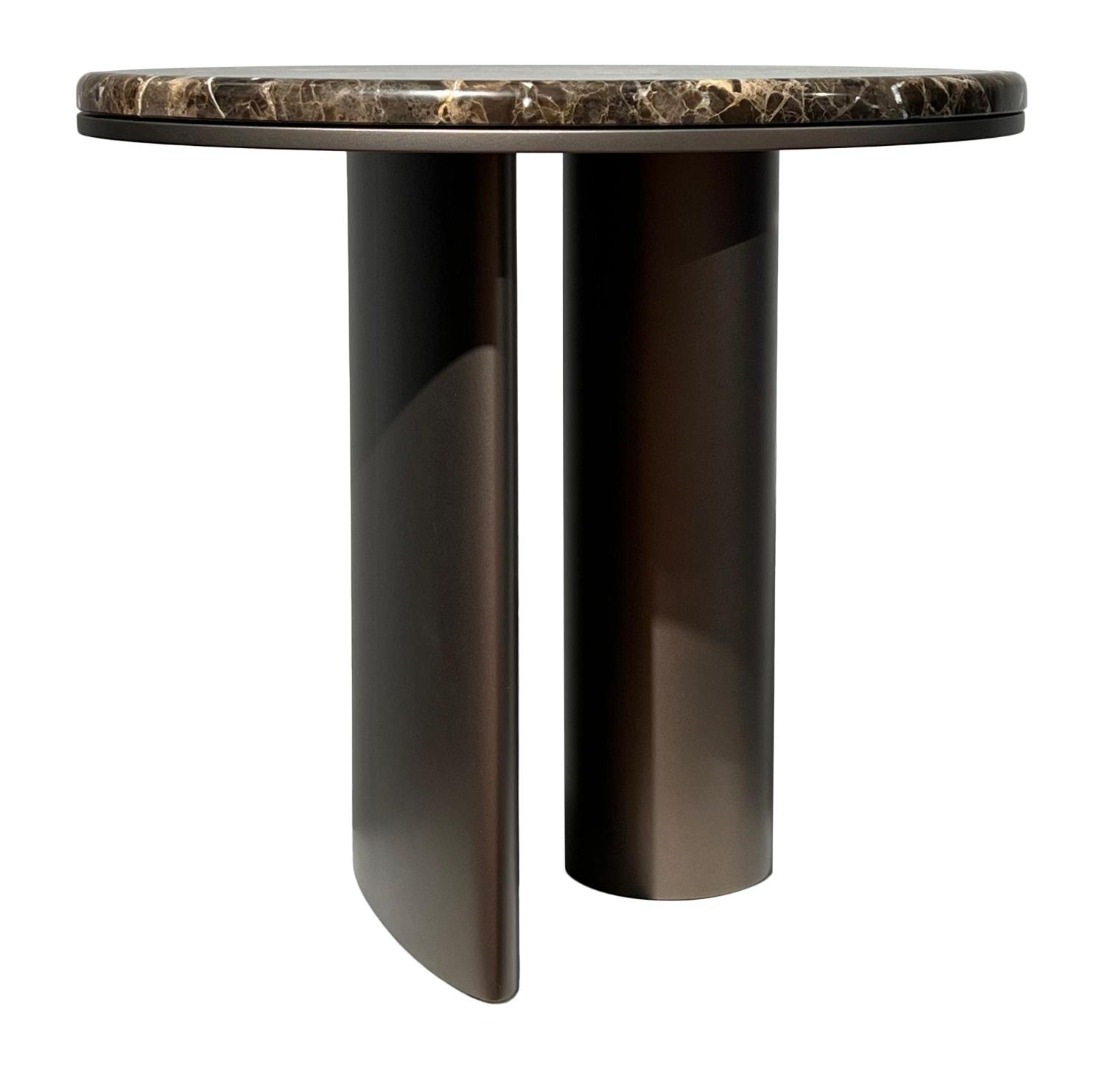 Bon Ton Round Coffee Table with Dark Base