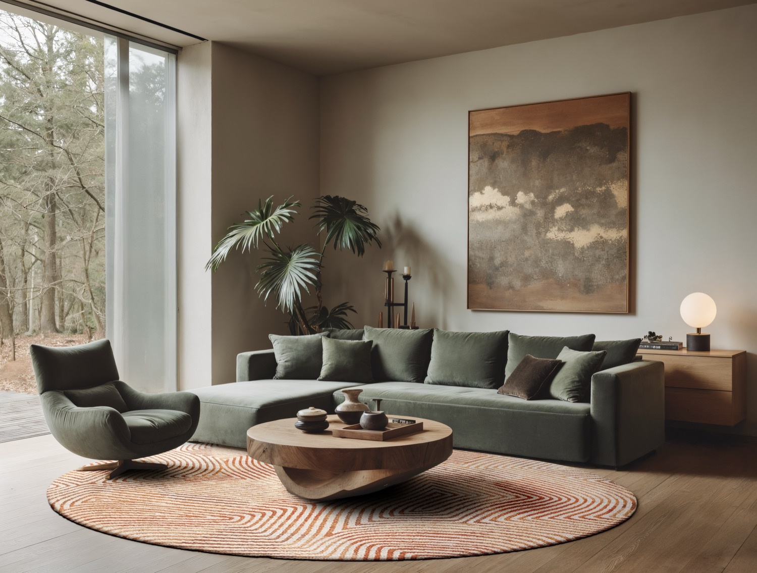 Indian Sand Round Rug | Size: Ø 140 cm