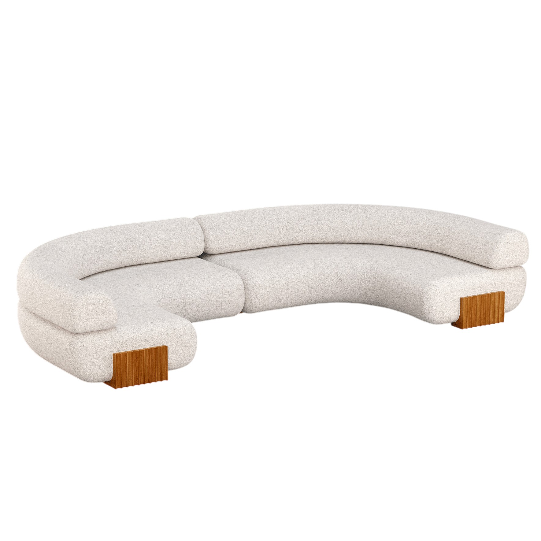 Carmel Wood Modular Crafted Sofa