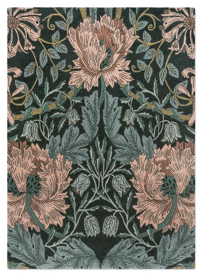 Honeysuckle & Tulip Teal Designer Rug