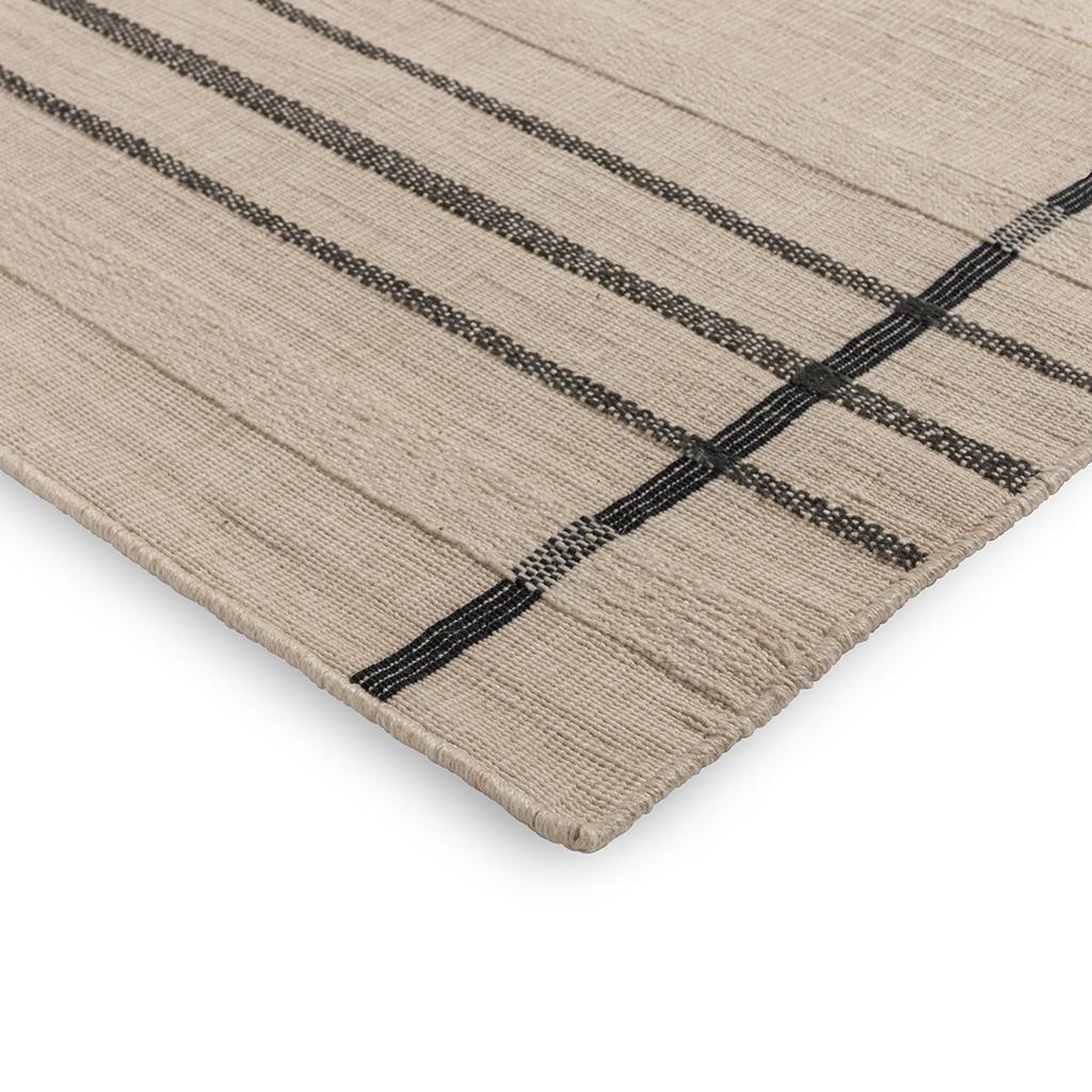 Zona Charcoal Line Outdoor Rug | Size: 250 × 350 cm