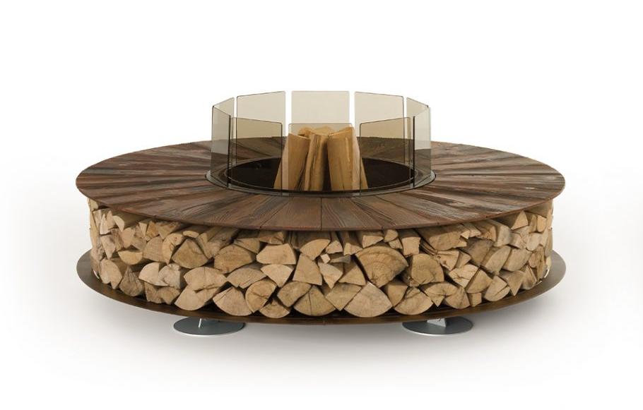 Zero Texture Fire Pit | Finishing: Iron Corten | Dimensions: Ø 150 cm