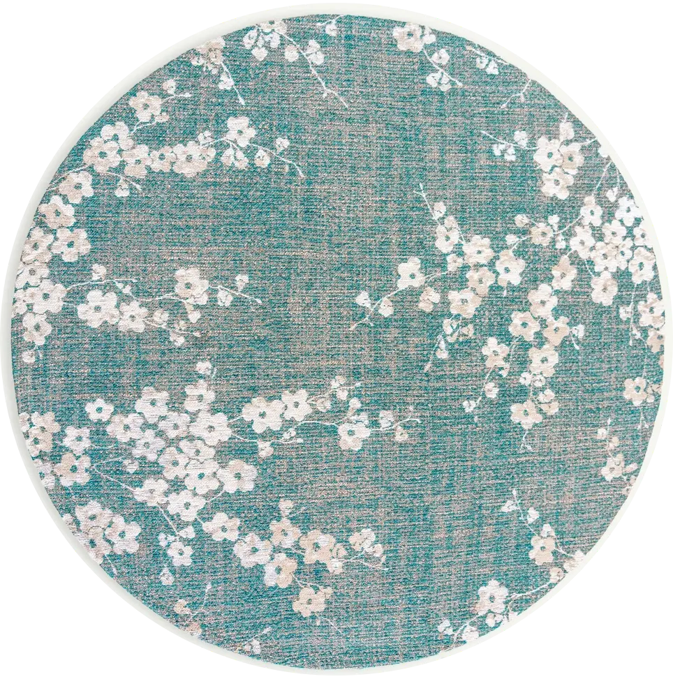 Lake Blue Round Rug | Size: Ø 240 cm