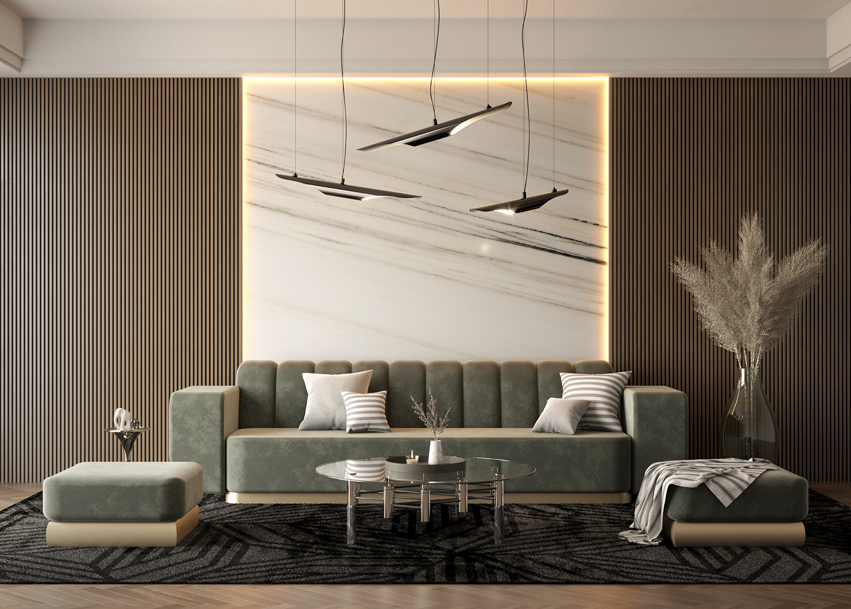 Deep-Tone Suspension Lamp - 14