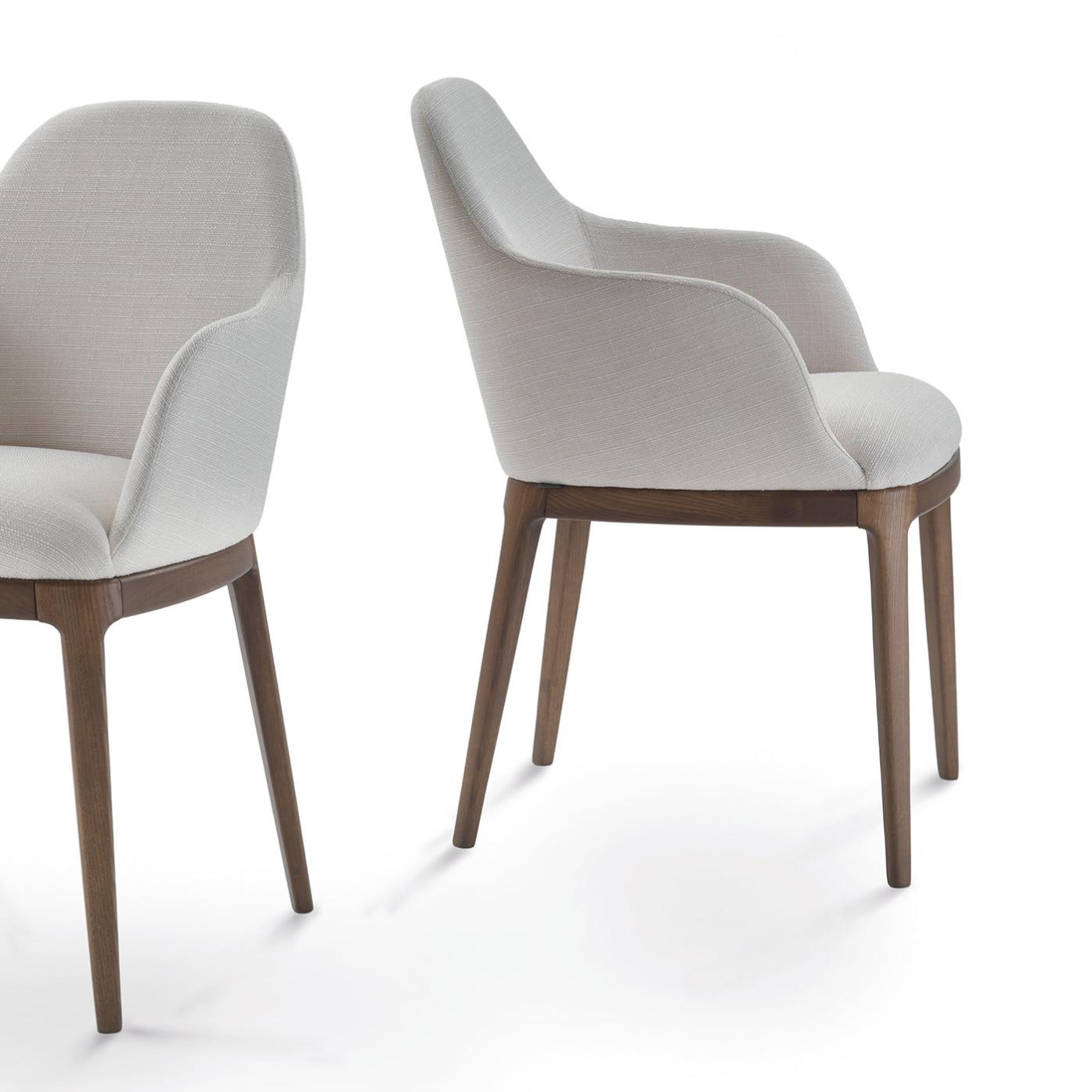 Becky Modern Grey Chair with Armrests