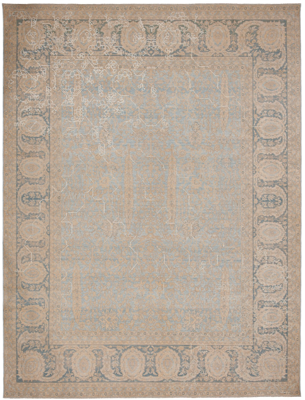 سجادة حرير «تبريز ووستر سكيزجن» | المقاس: 250 × 300 cm