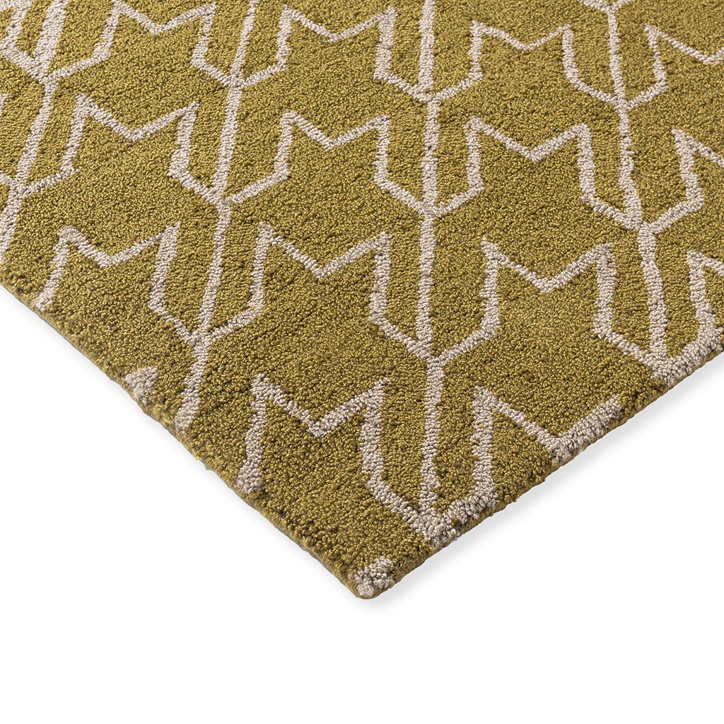 Houndstooth Mustard Outdoor Rug | Size: 250 × 350 cm