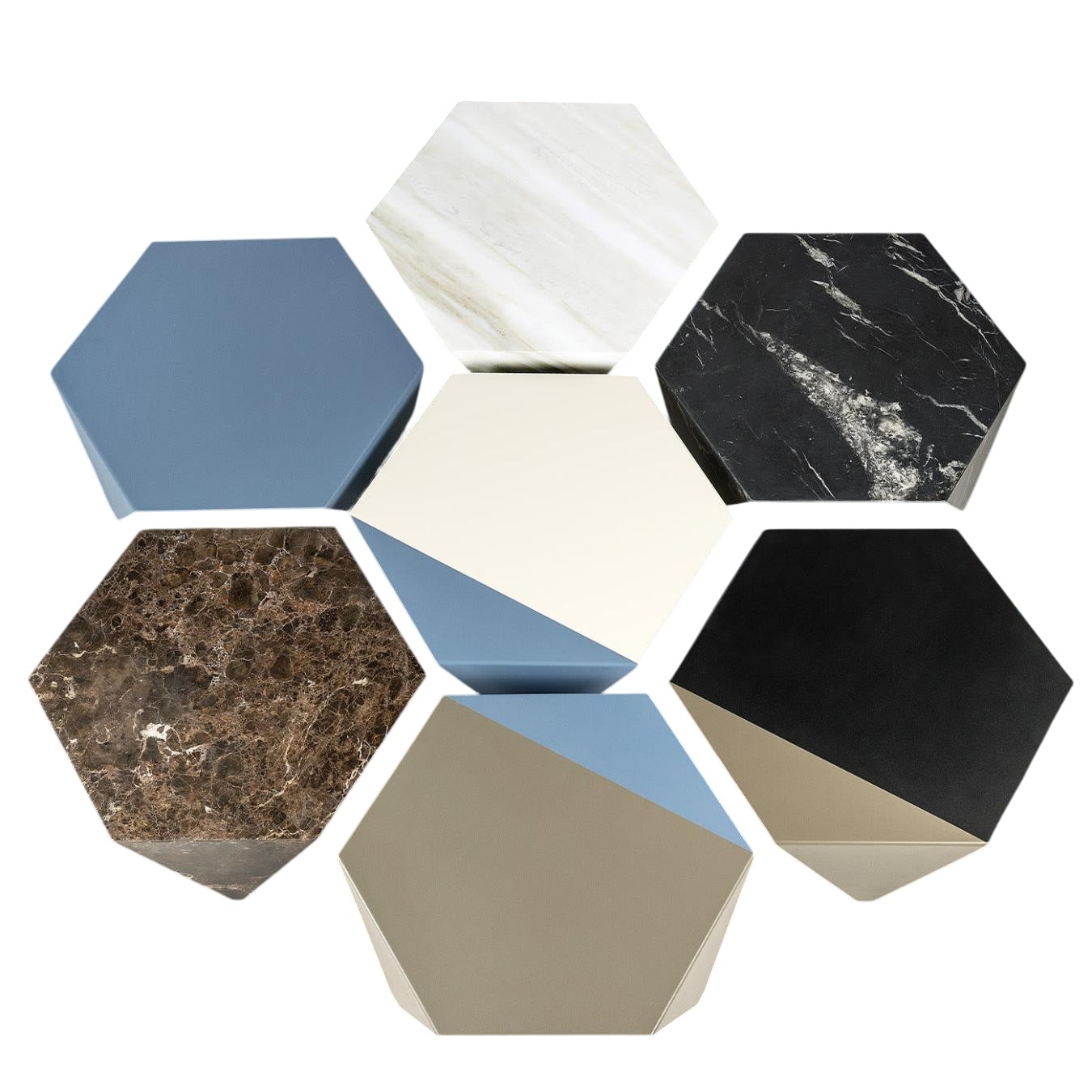 Ruche Blue Italian Coffee Table