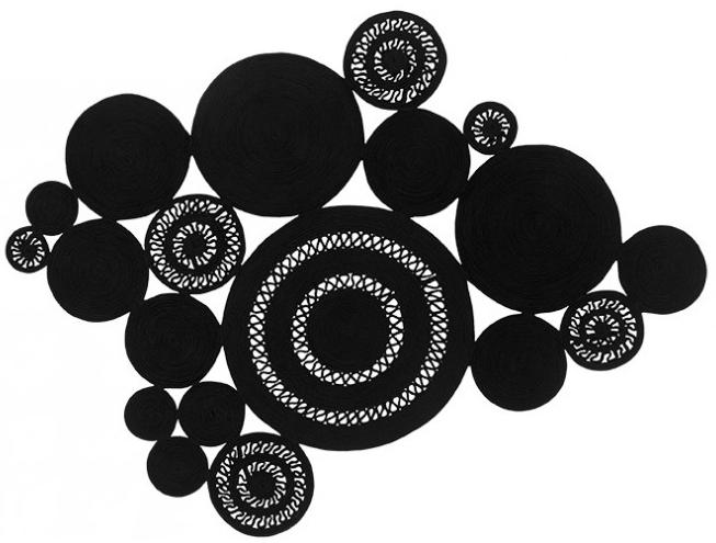 سجادة «برايدِد» سوداء | المقاس: 200 × 300 cm