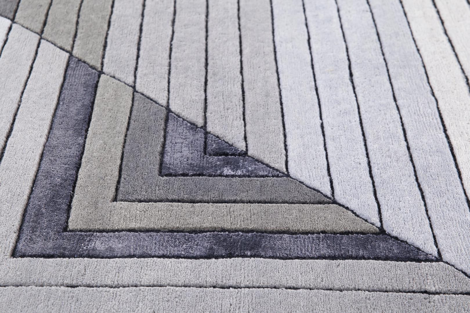 Grey Geometric Rug
