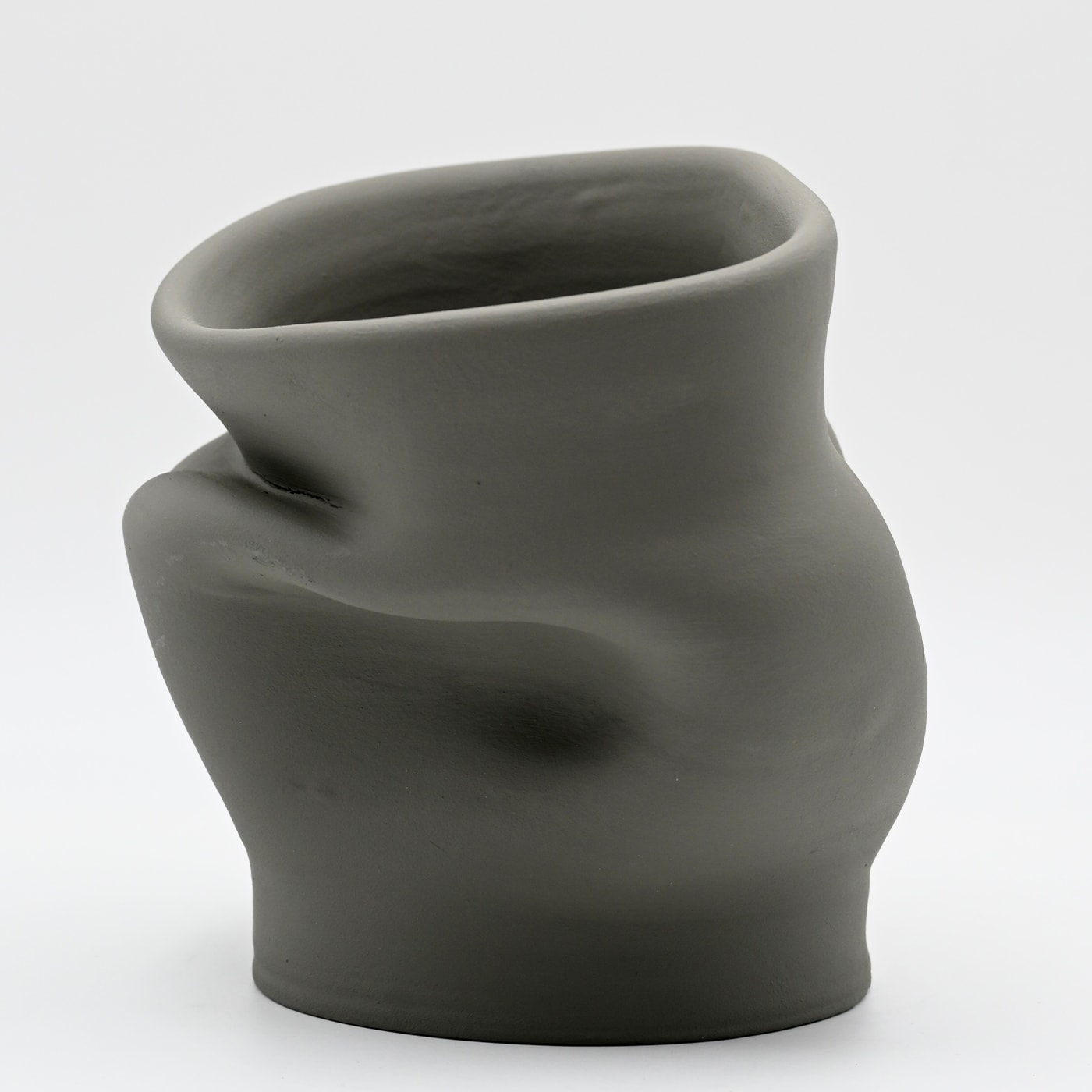Grey Sculptured Vase