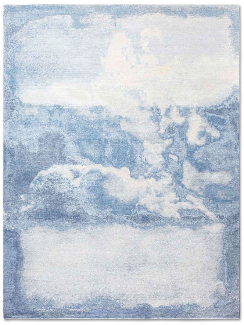Clouds Blue Handmade Rug