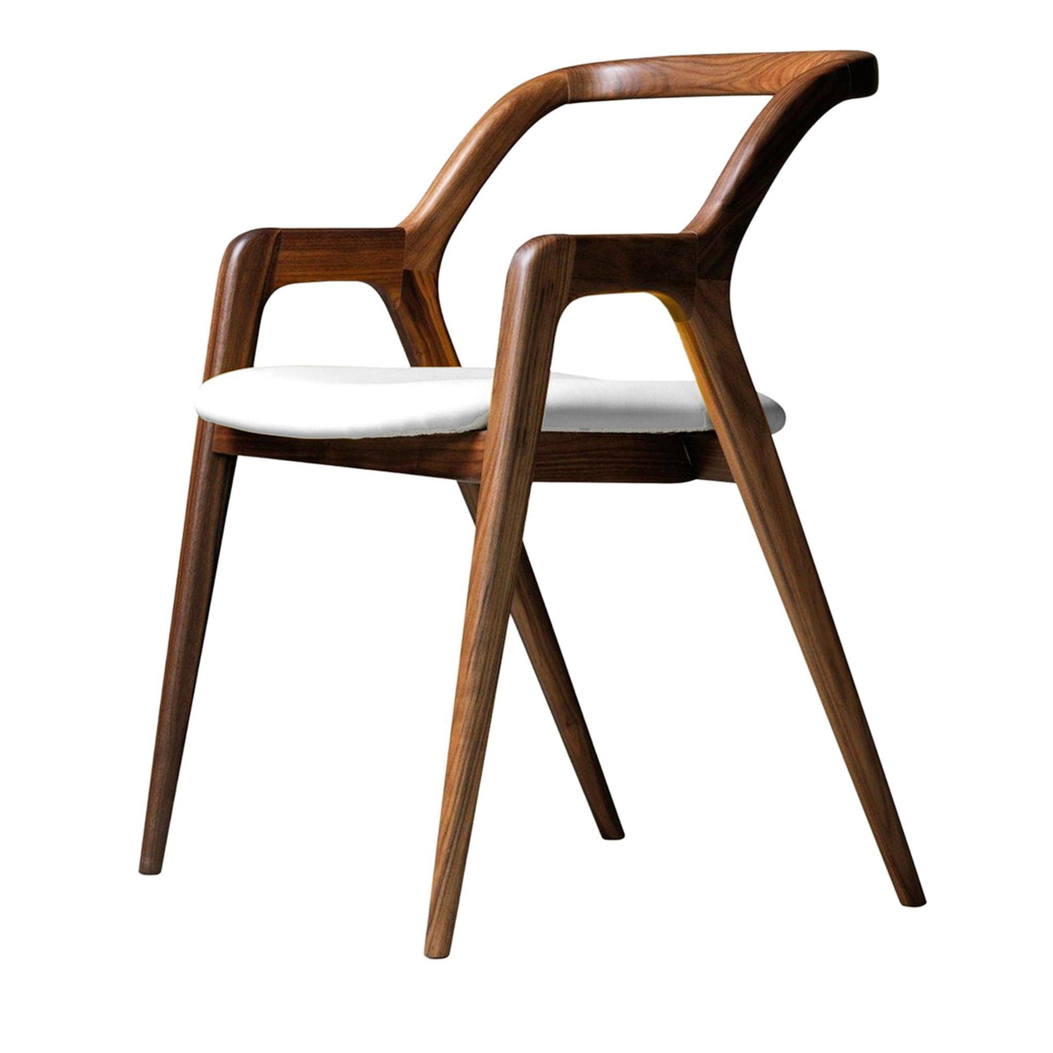 In Breve Natural Walnut Chair | Upholstery: Leather PANDORA 649