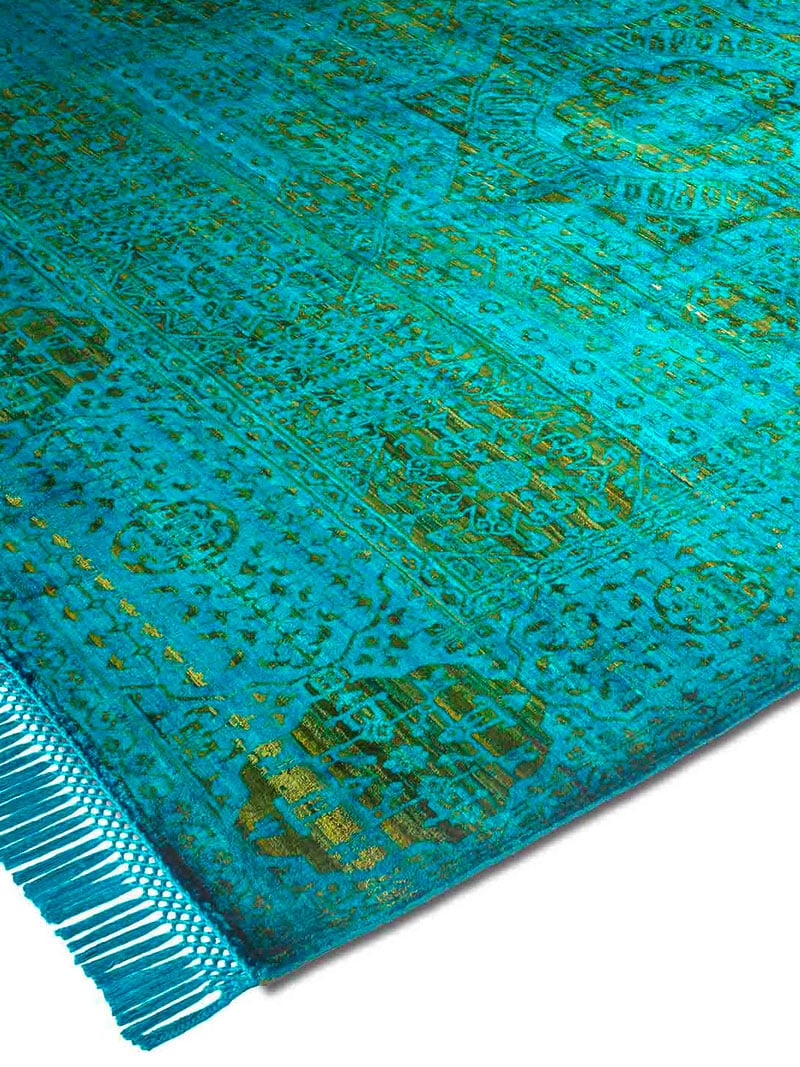 Electric Blue / Green Rug
