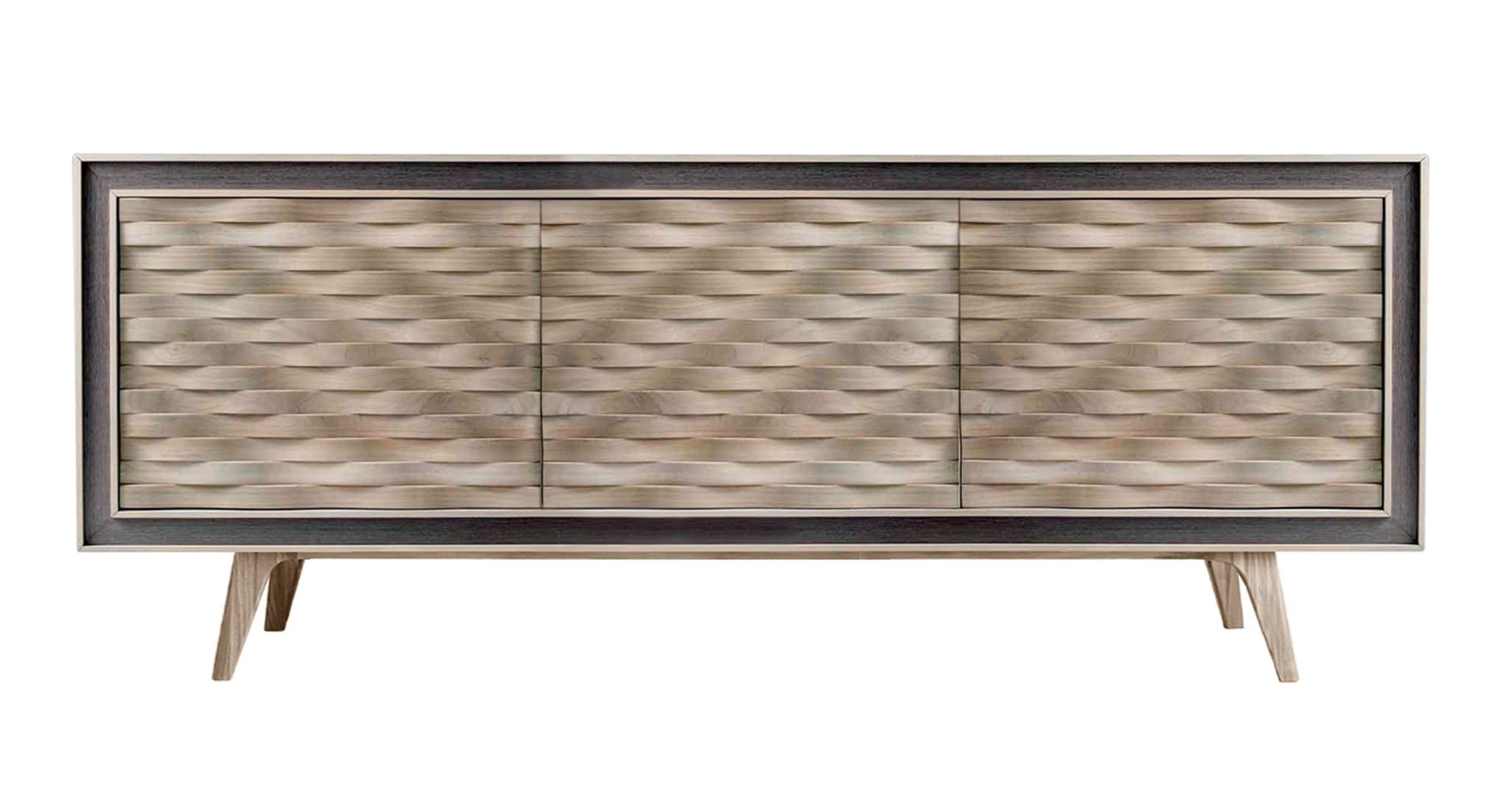 Quadra Grey Sideboard | Configuration: 3-Doors