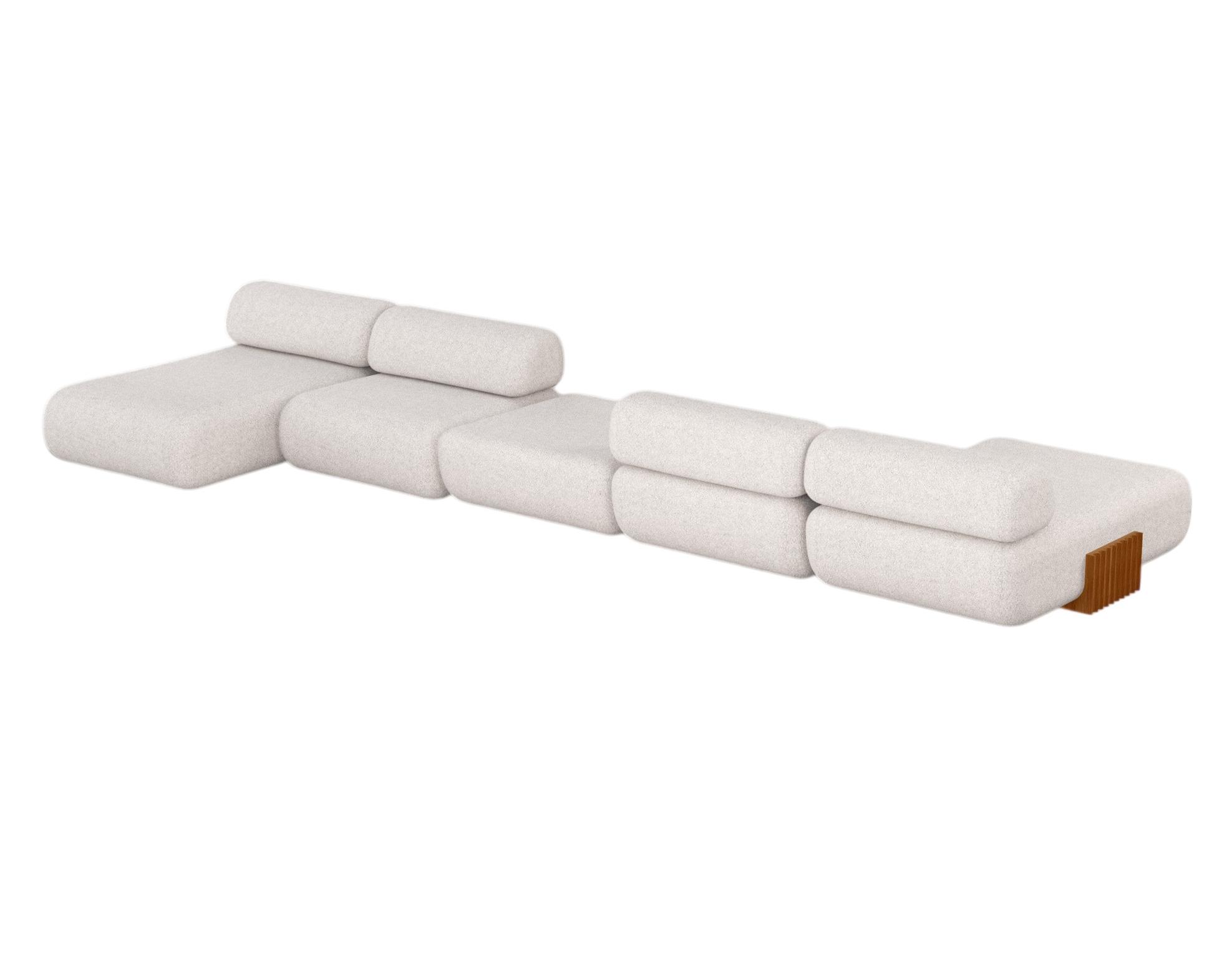 Carmel Wood Modular Crafted Sofa
