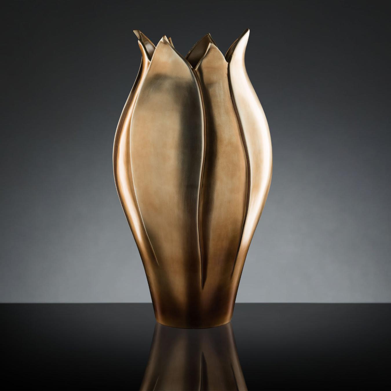 Tulip Brass Italian Vase