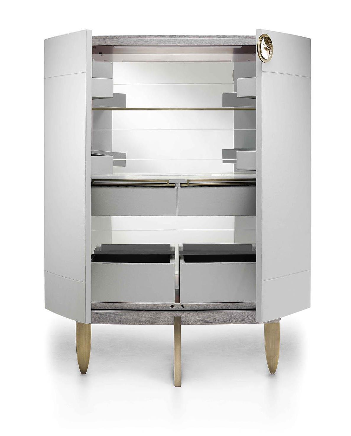 Pearl & Bronze Bar Cabinet