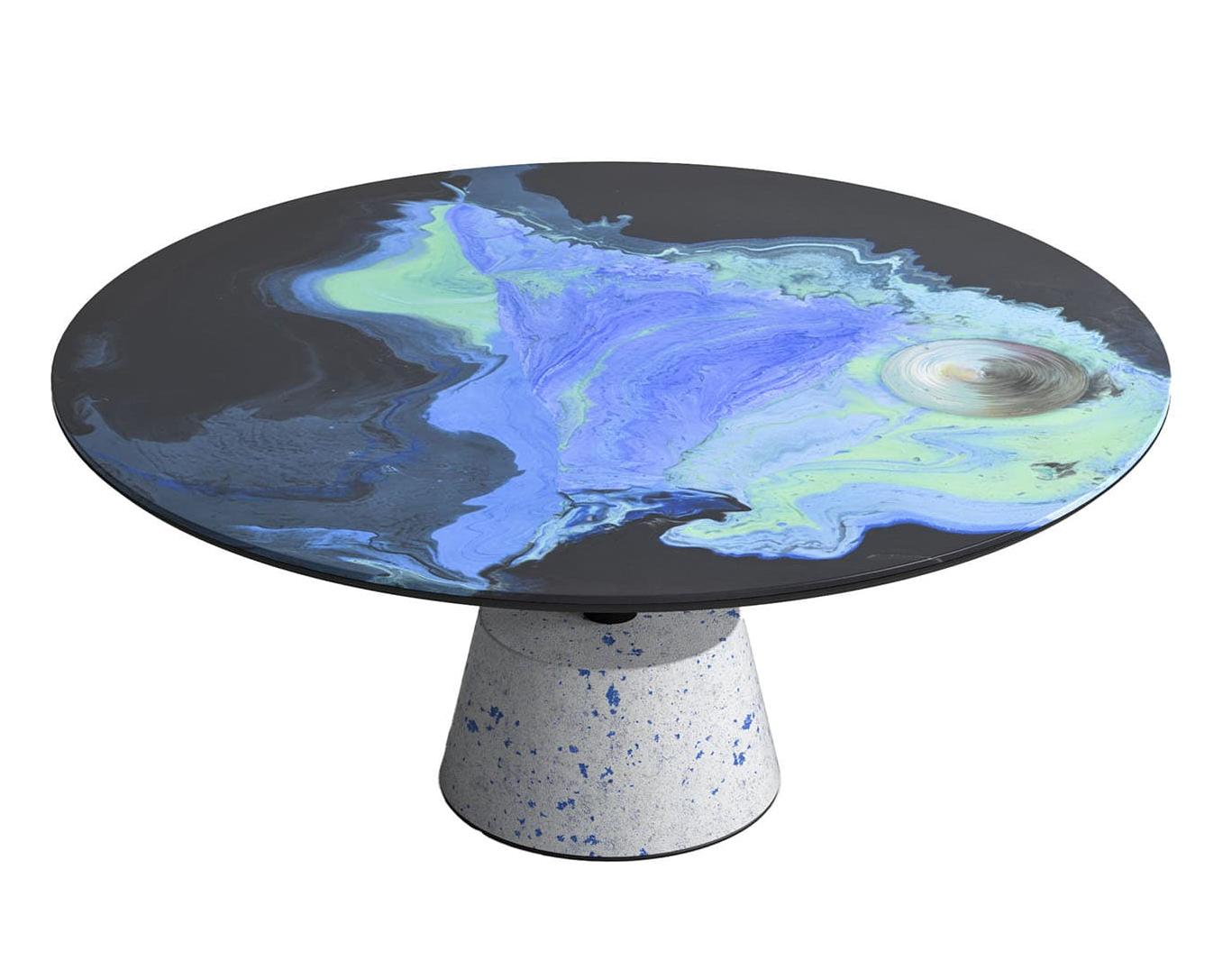 Astraliti Round Metal Crafted Coffee Table