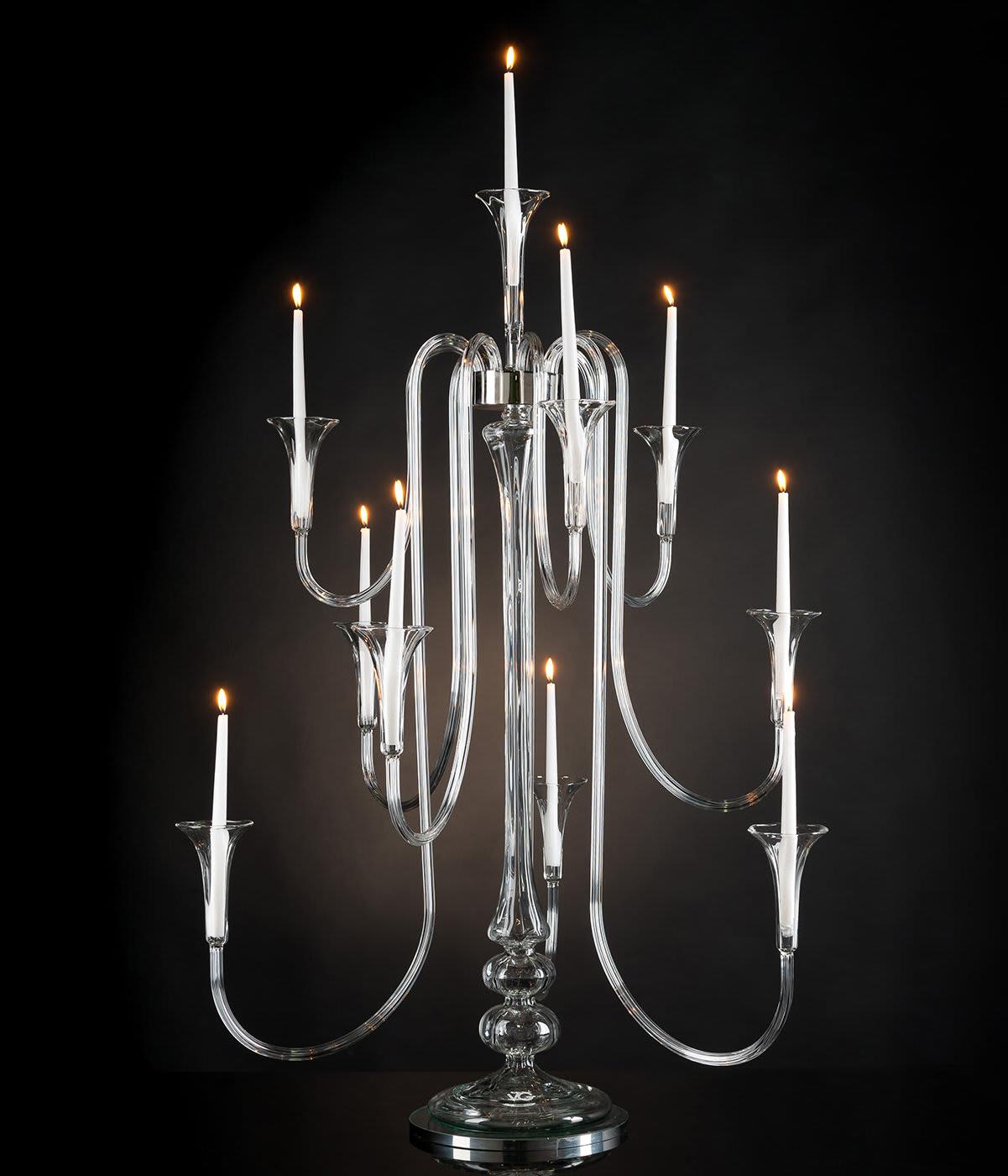 Octopus Artisan Glass Candelabra