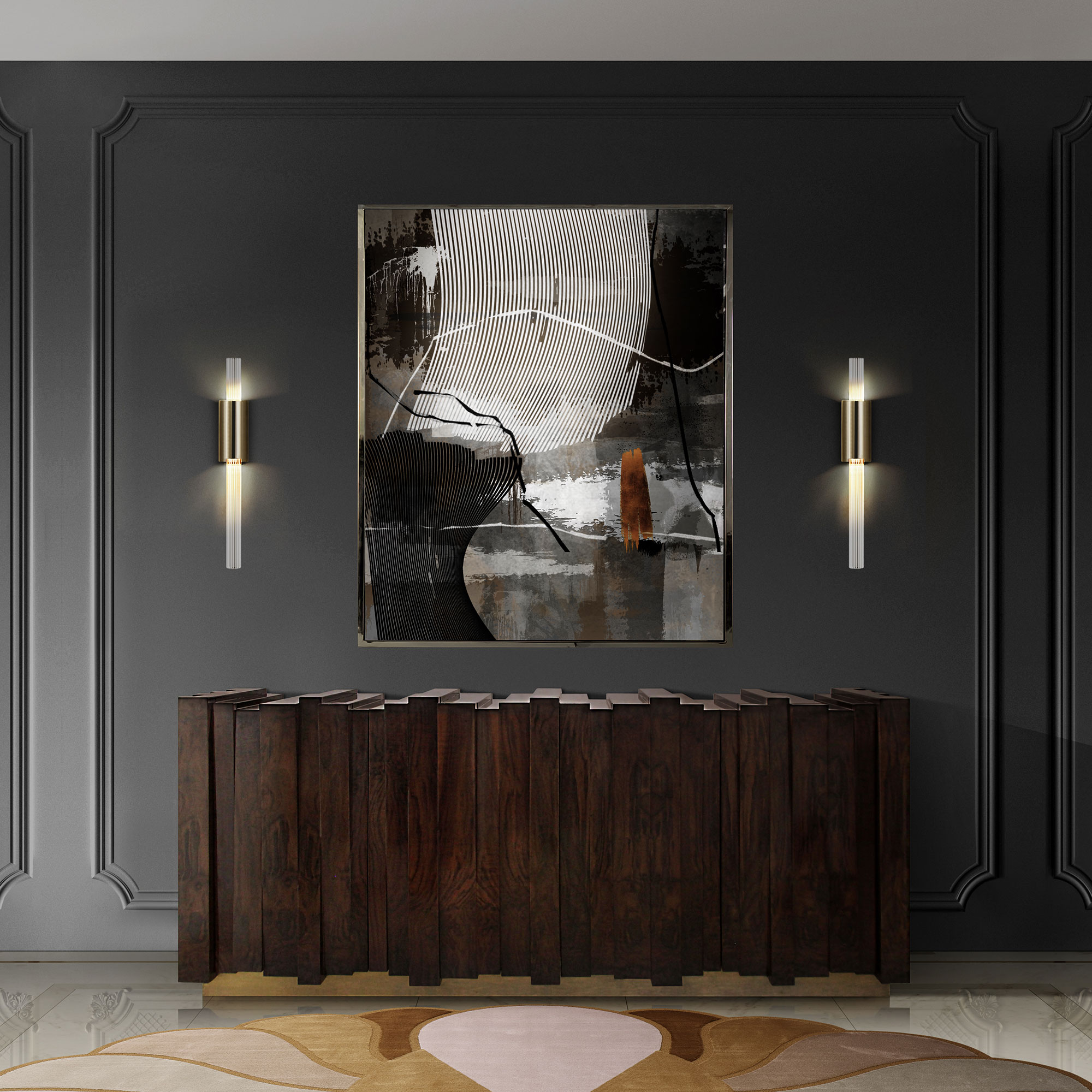 Designer Wood Sideboard