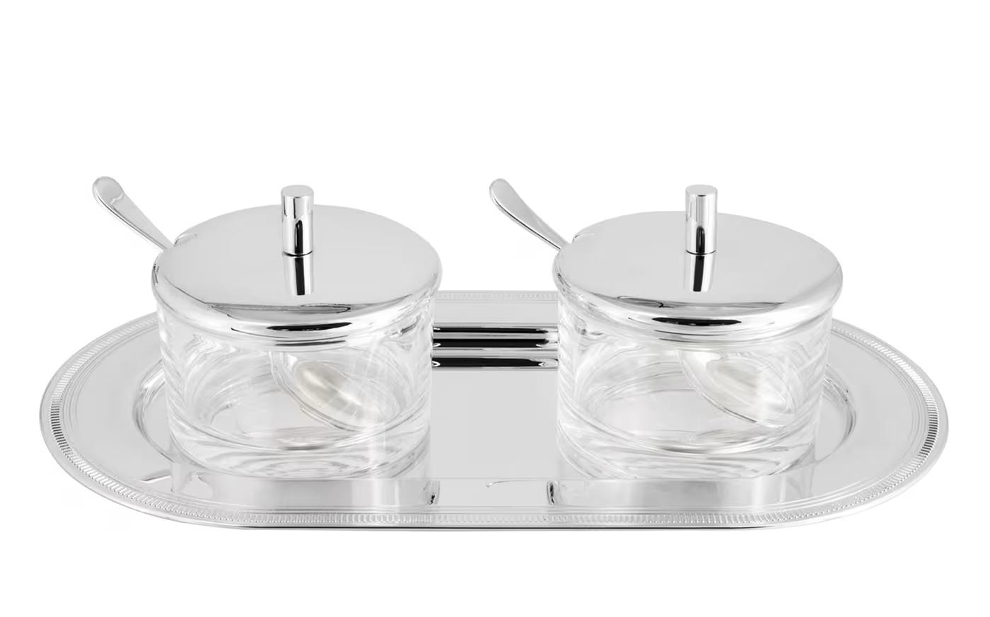 Silver Jam Pot