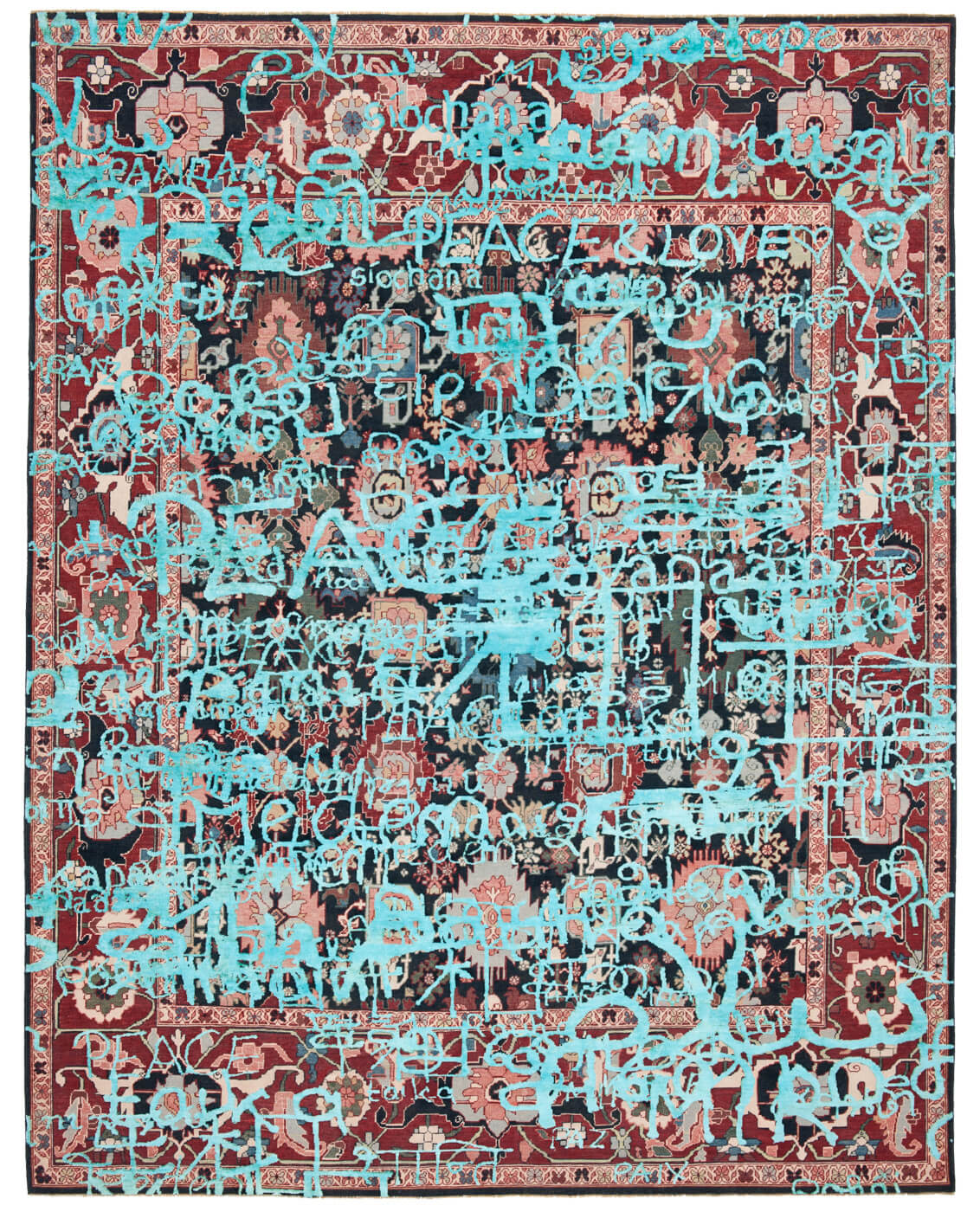 Bidjar Waterloo Peace Silk Rug | Size: 250 × 300 cm