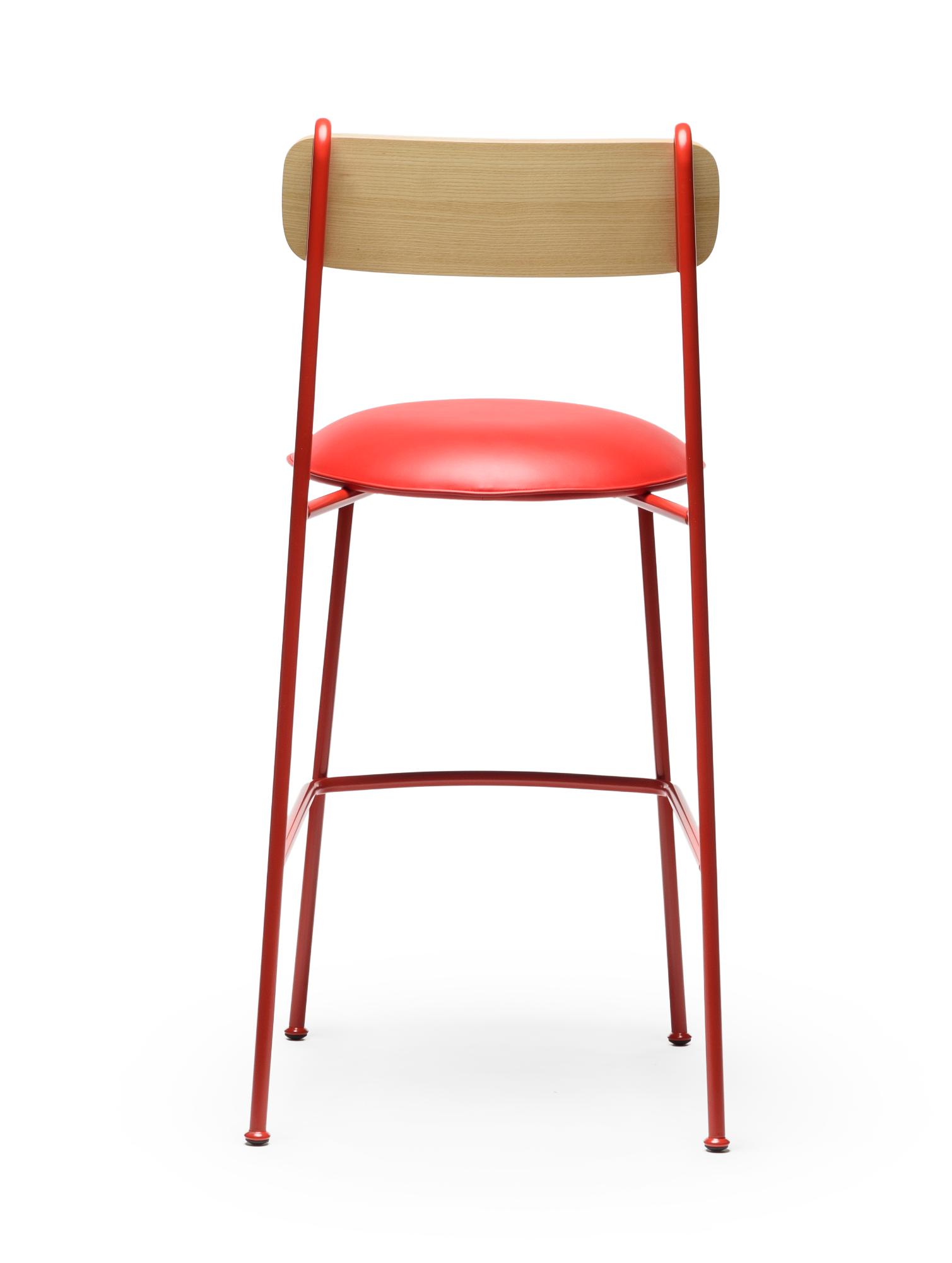 Lena Red Ash Bar Chair