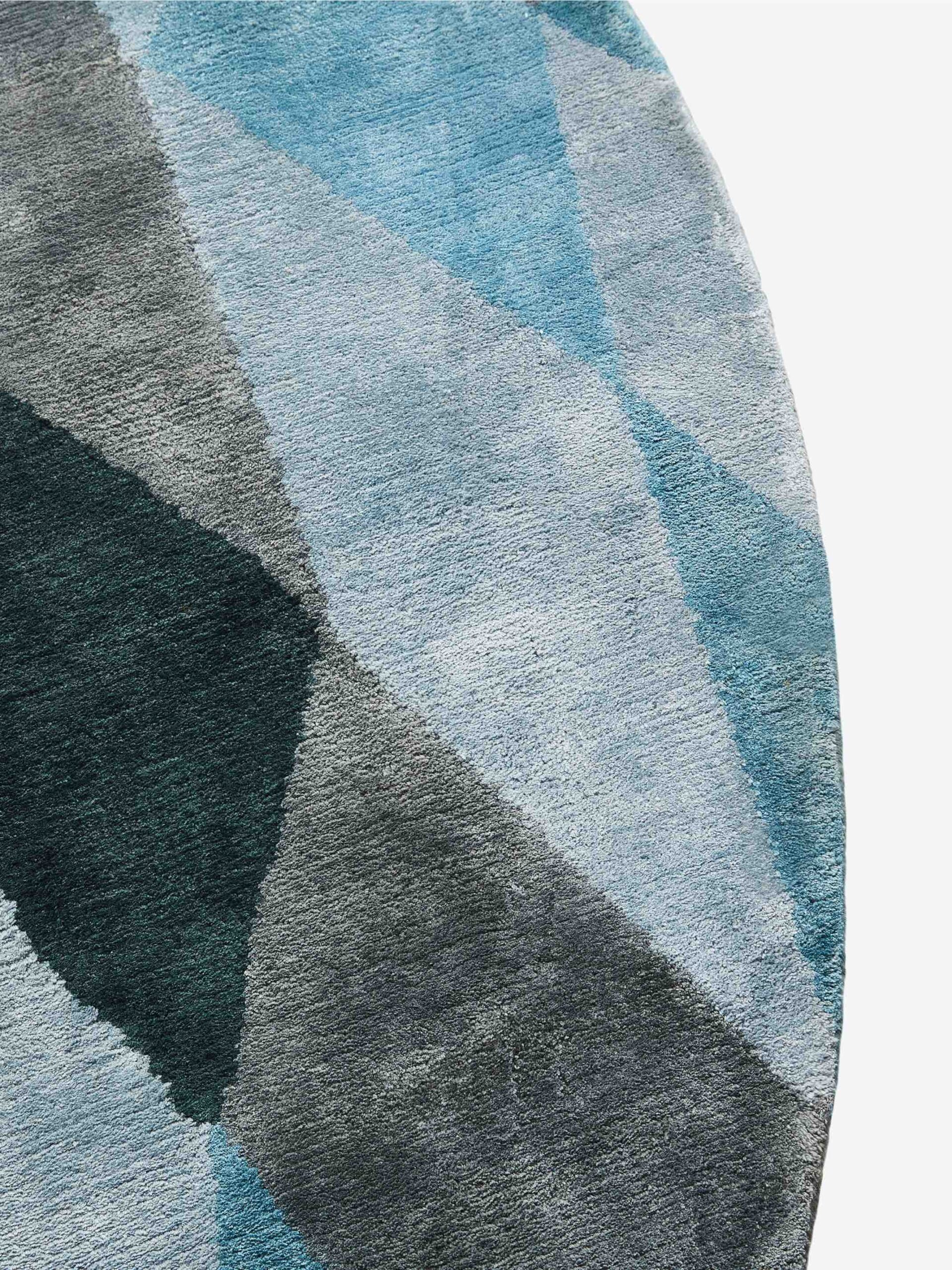 Losanghe Ubriache Blue Circle Rug | Size: Ø 220 cm