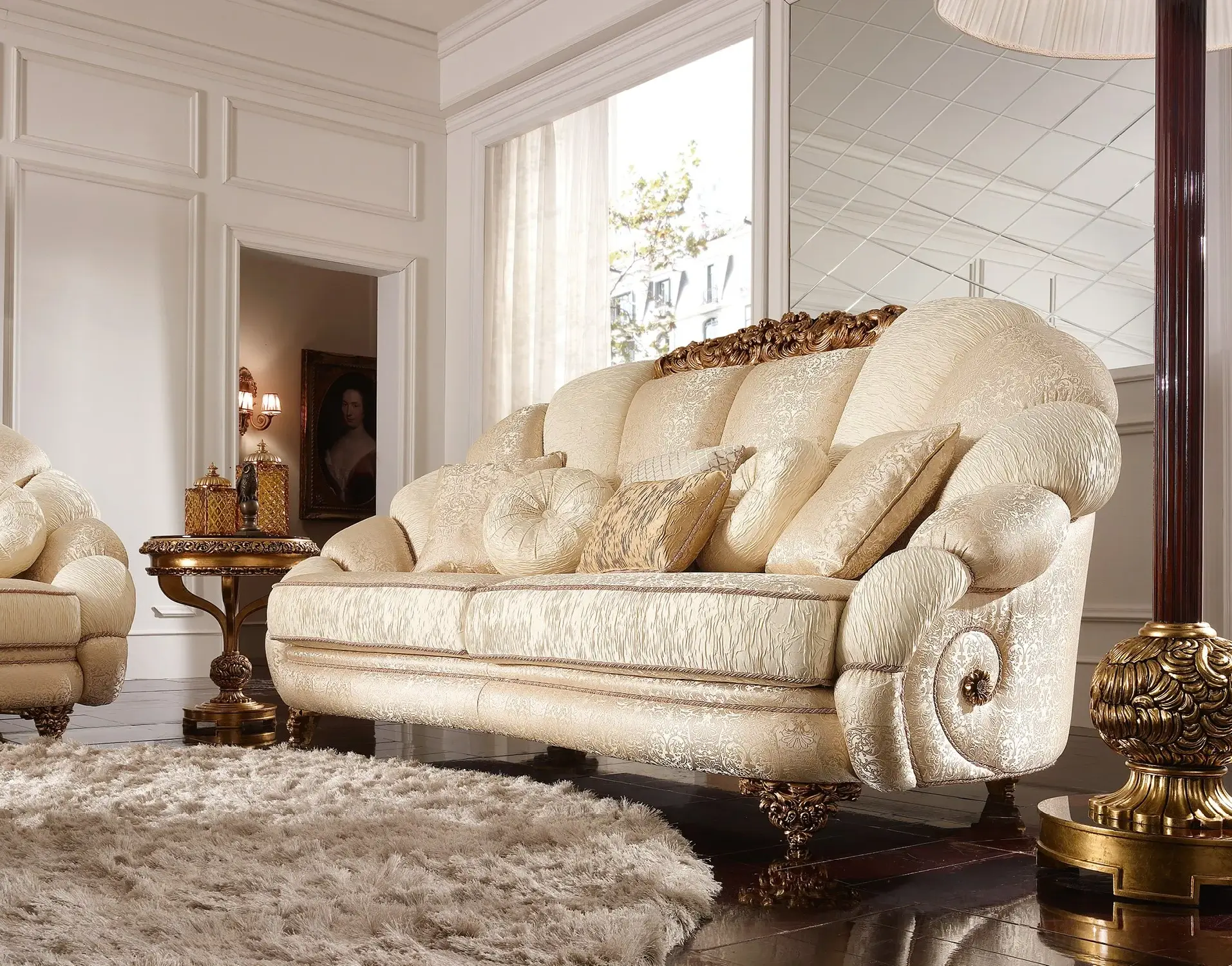 أريكة قماش إيطالية ملكية | التكوين: 2-Seat