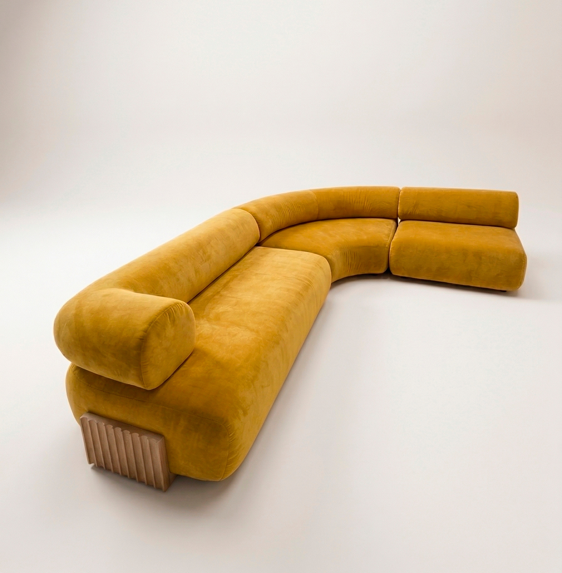 Carmel Wood Modular Crafted Sofa