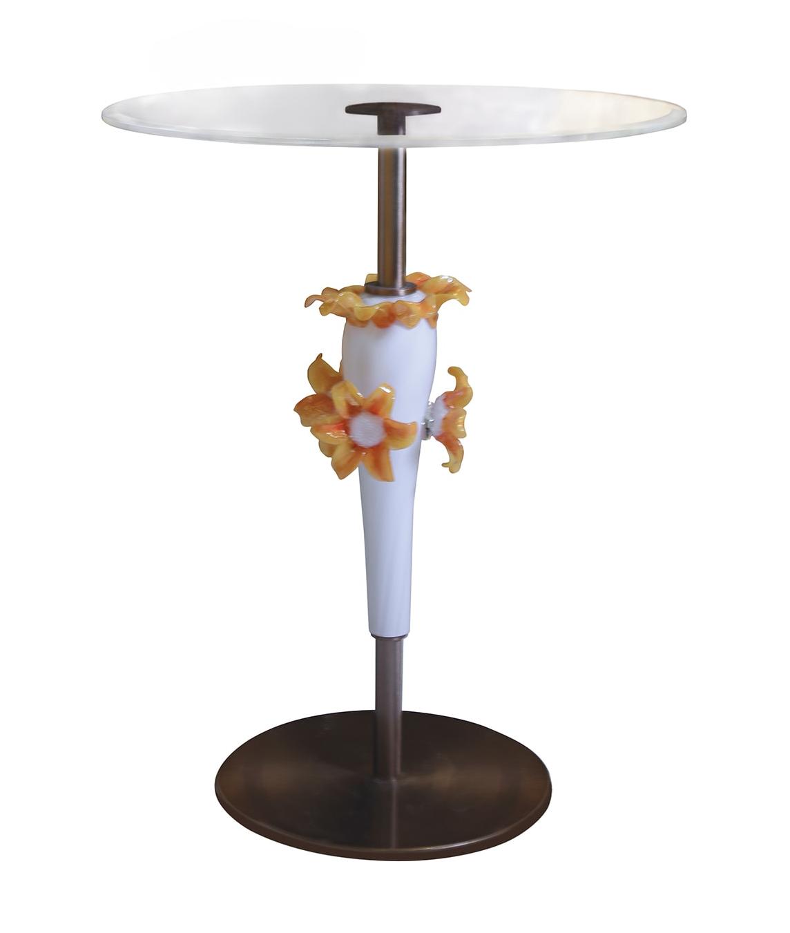 Murano Glass Top Side Table Venetian