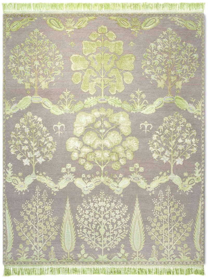 سجادة «موغال» خضراء | المقاس: 183 × 274 cm