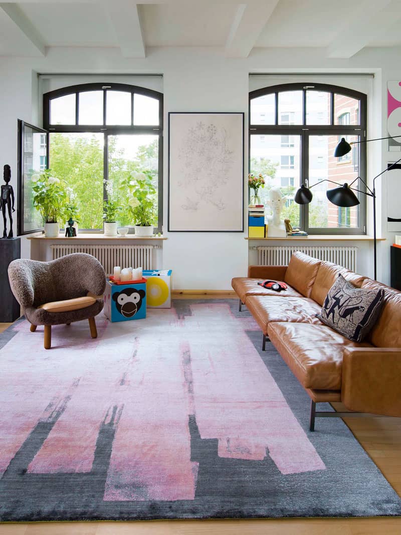 Hexagon Pink Rug | Size: 183 × 274 cm
