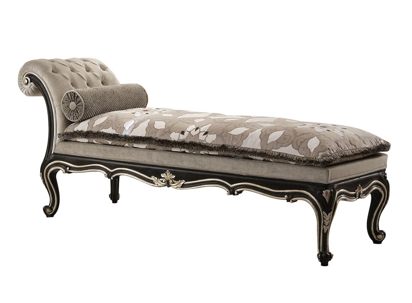 Silver Leaf Chaise Longue Italian Design