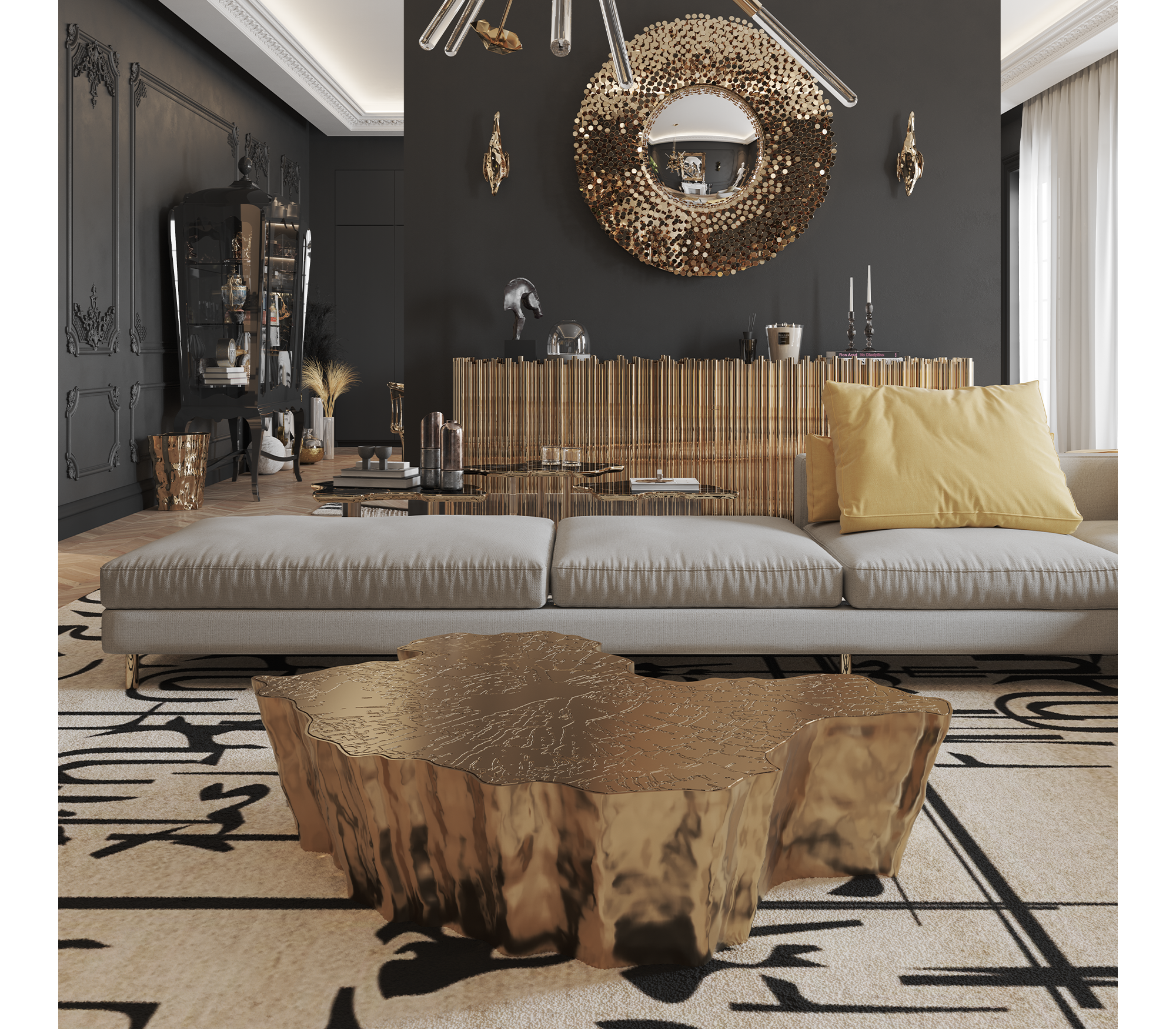 طاولة قهوة «برادايس» | الأبعاد: W 123 × D 102 × H 30 cm