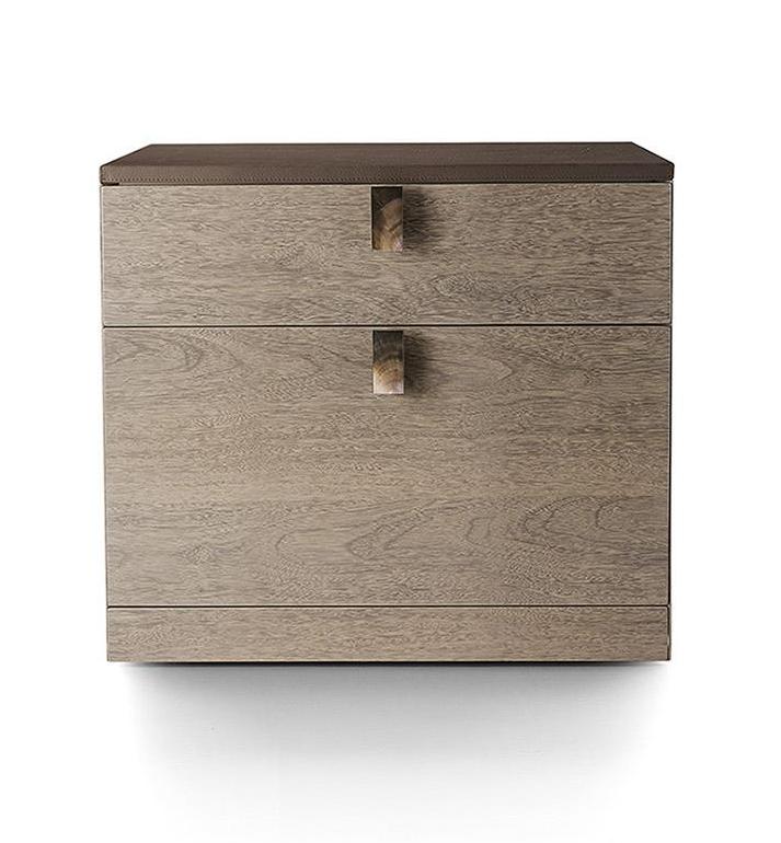 Leather-Top Small Office File Drawer