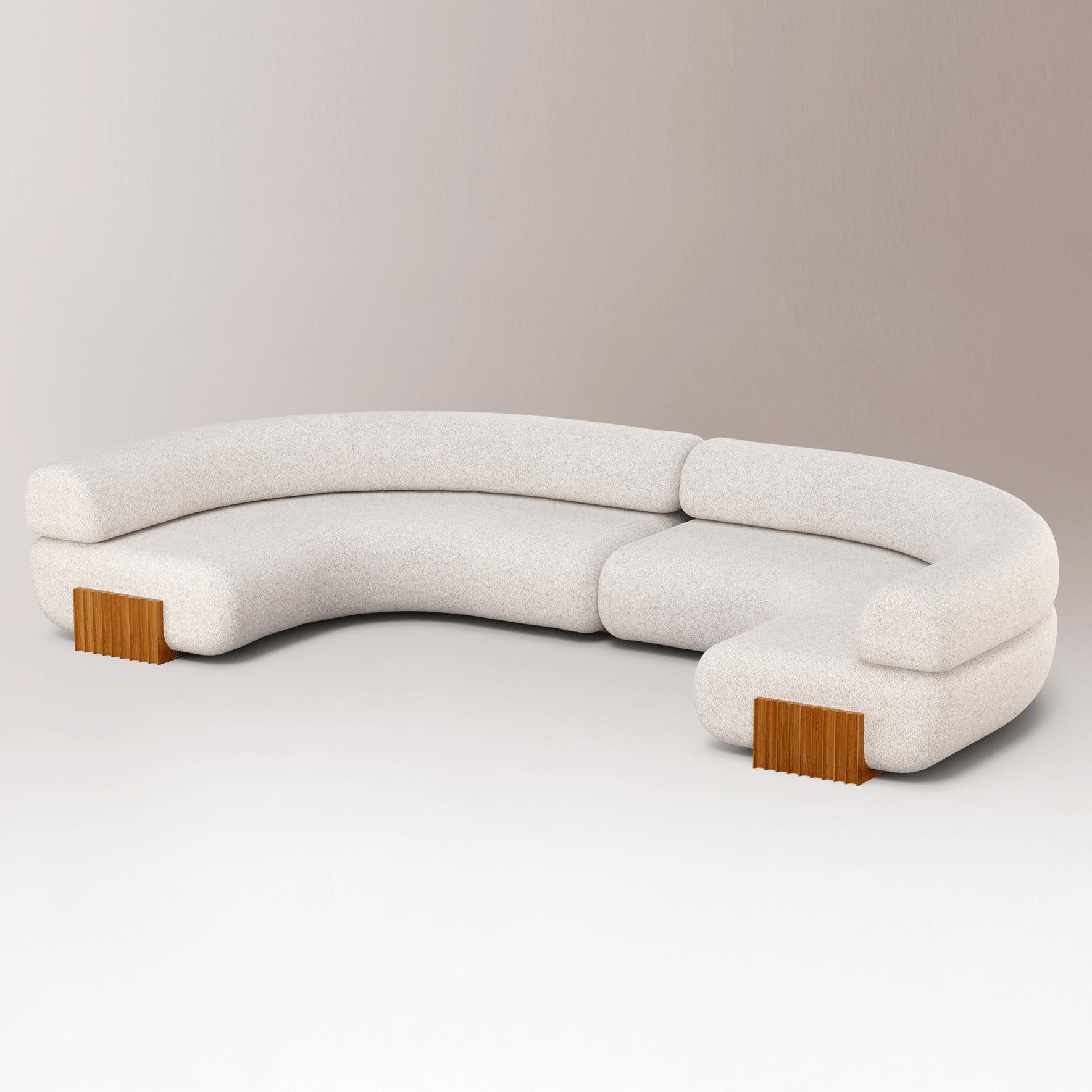 Carmel Wood Modular Crafted Sofa