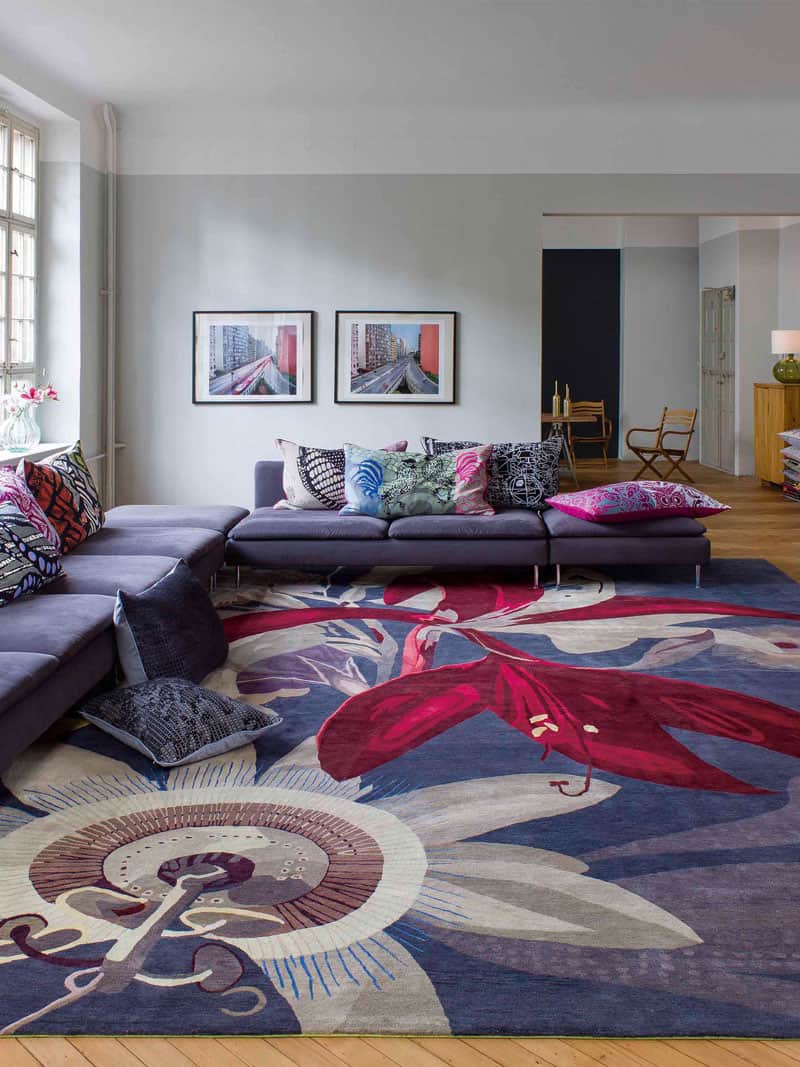 Red Flower Rug