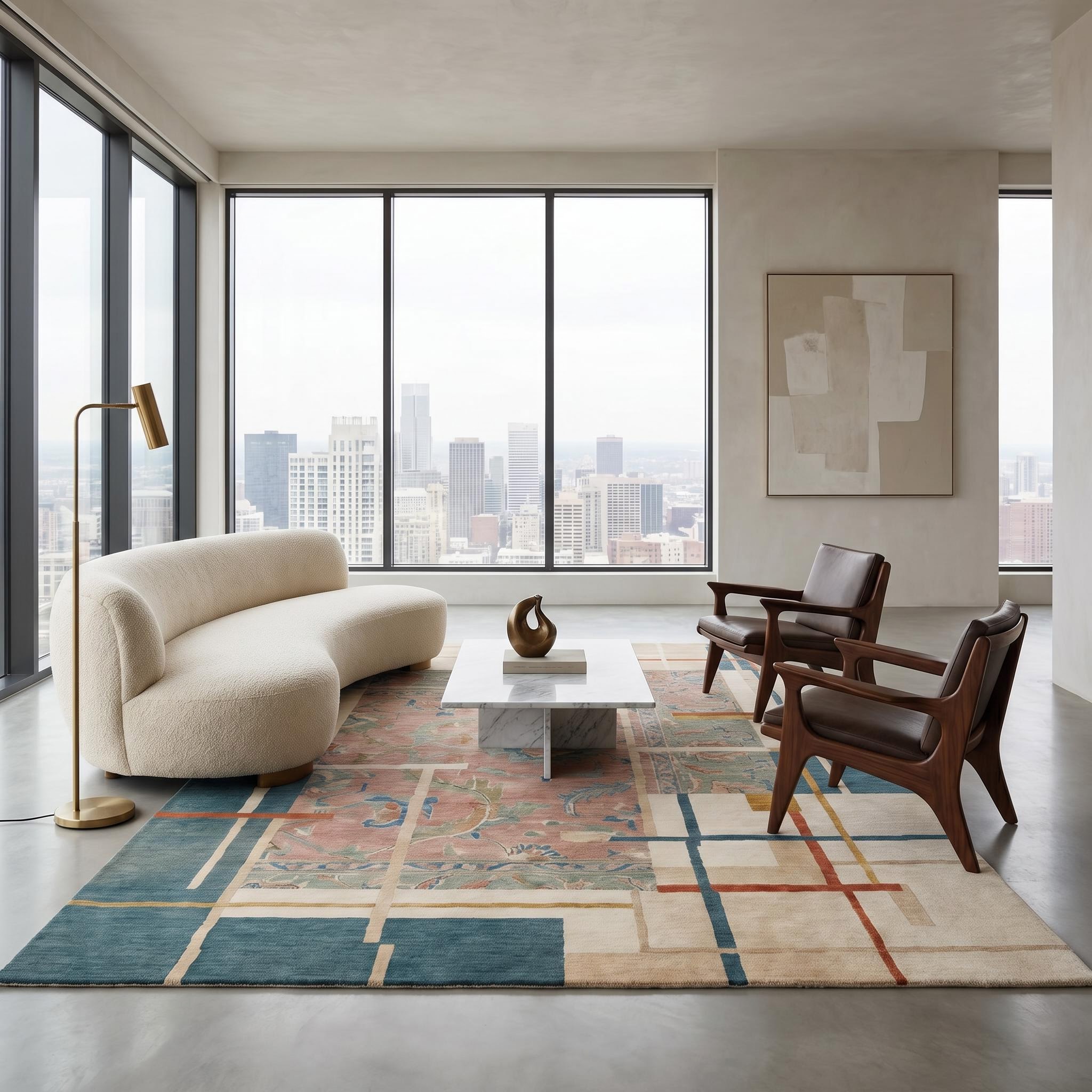 Ornament Matrix Handcrafted Rug