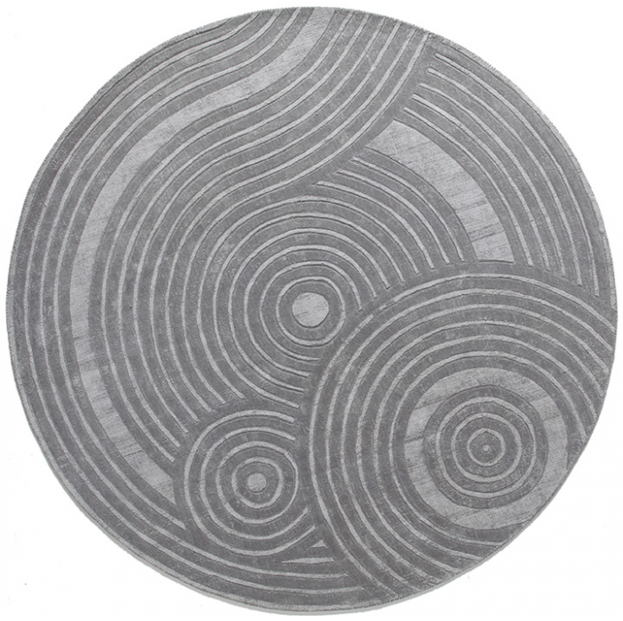 Modern Designer Grey Rug | Size: 200 × 200 cm